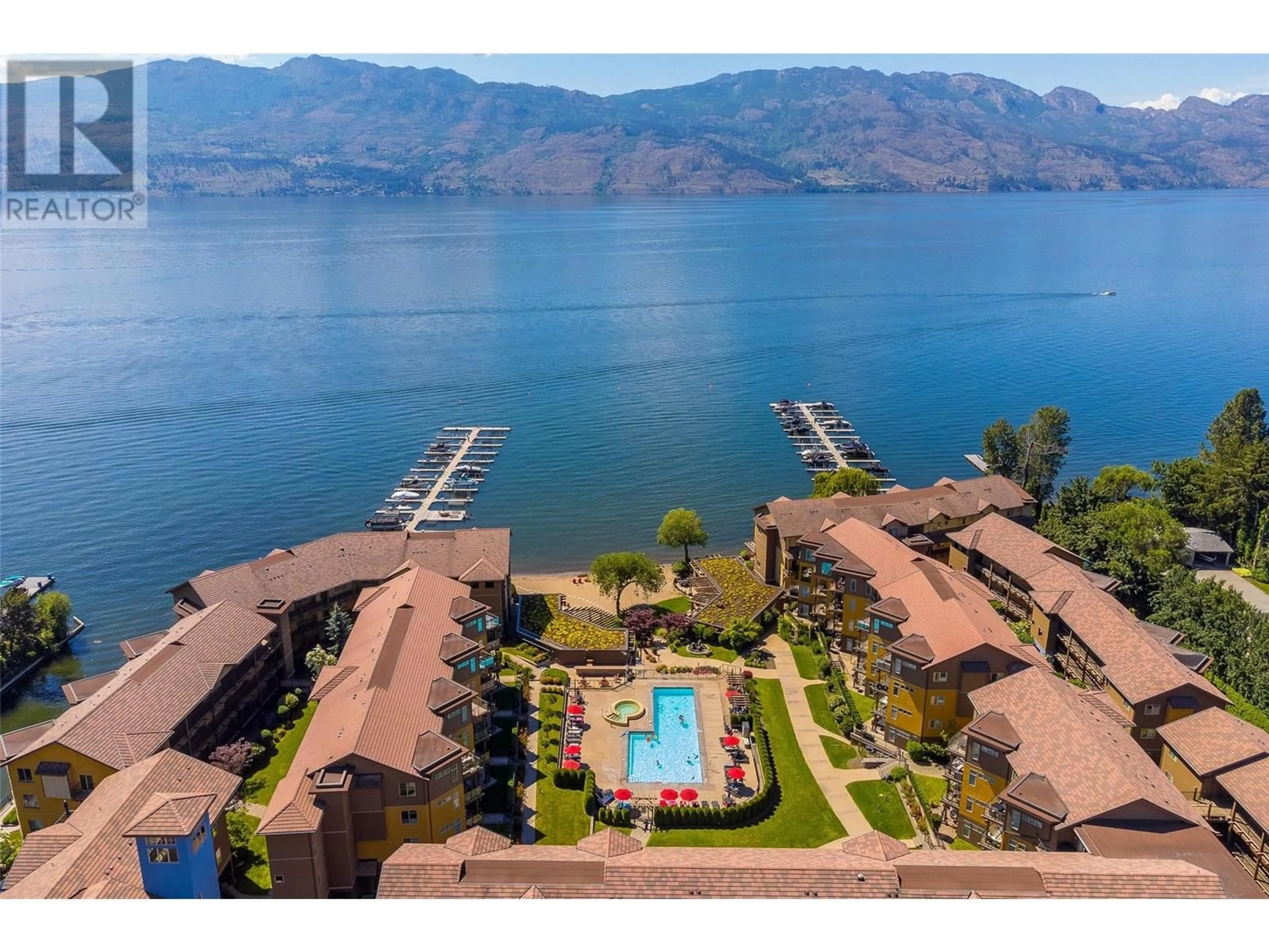 A pic from outside/outdoor area/front of a property/back of a property/a pic from drone, water/lake/river/ocean view for 4305 - 4038 PRITCHARD DRIVE, West Kelowna British Columbia V4T3E4