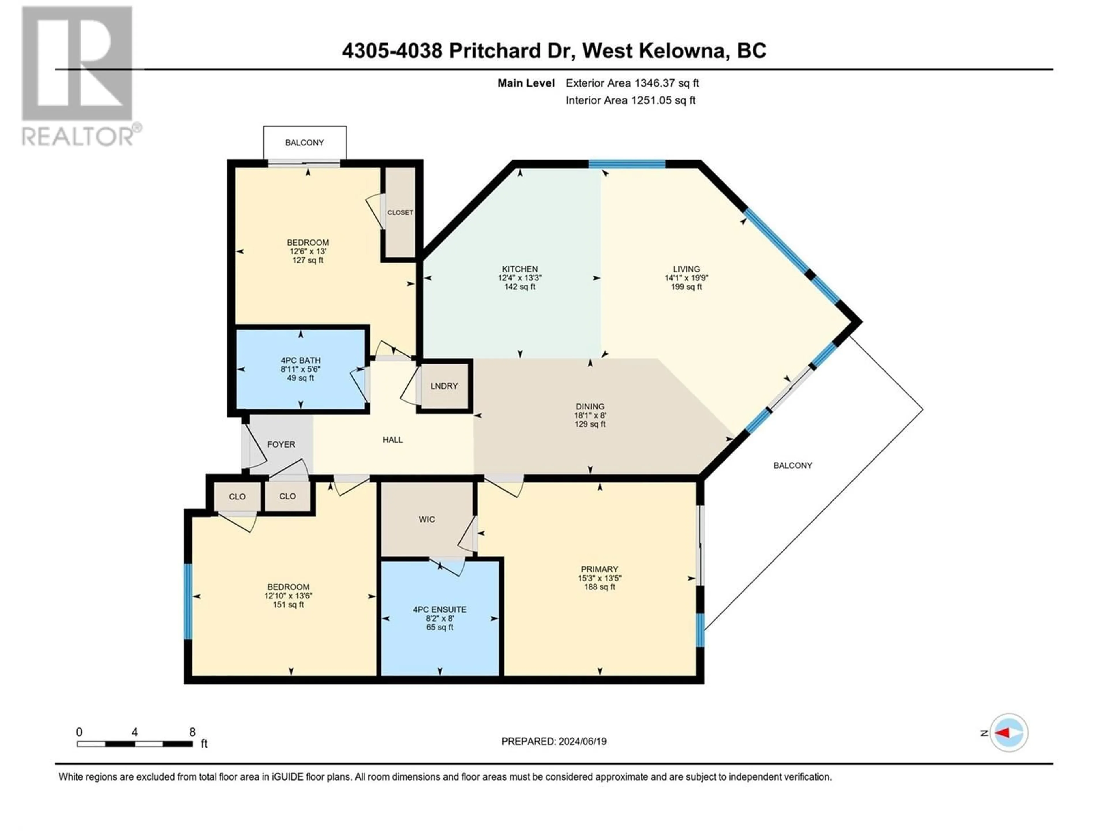Floor plan for 4305 - 4038 PRITCHARD DRIVE, West Kelowna British Columbia V4T3E4