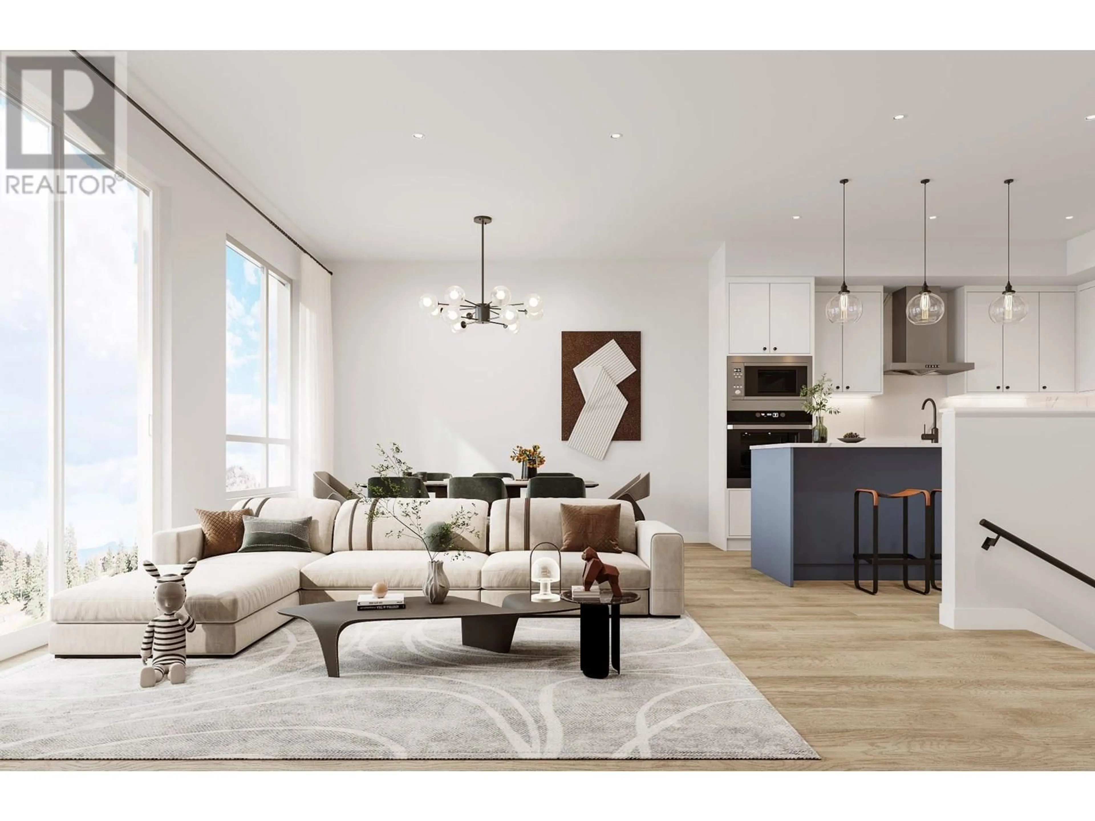 Living room with furniture, wood/laminate floor for 307 - 2749 SHANNON LAKE ROAD, West Kelowna British Columbia V4T1V6