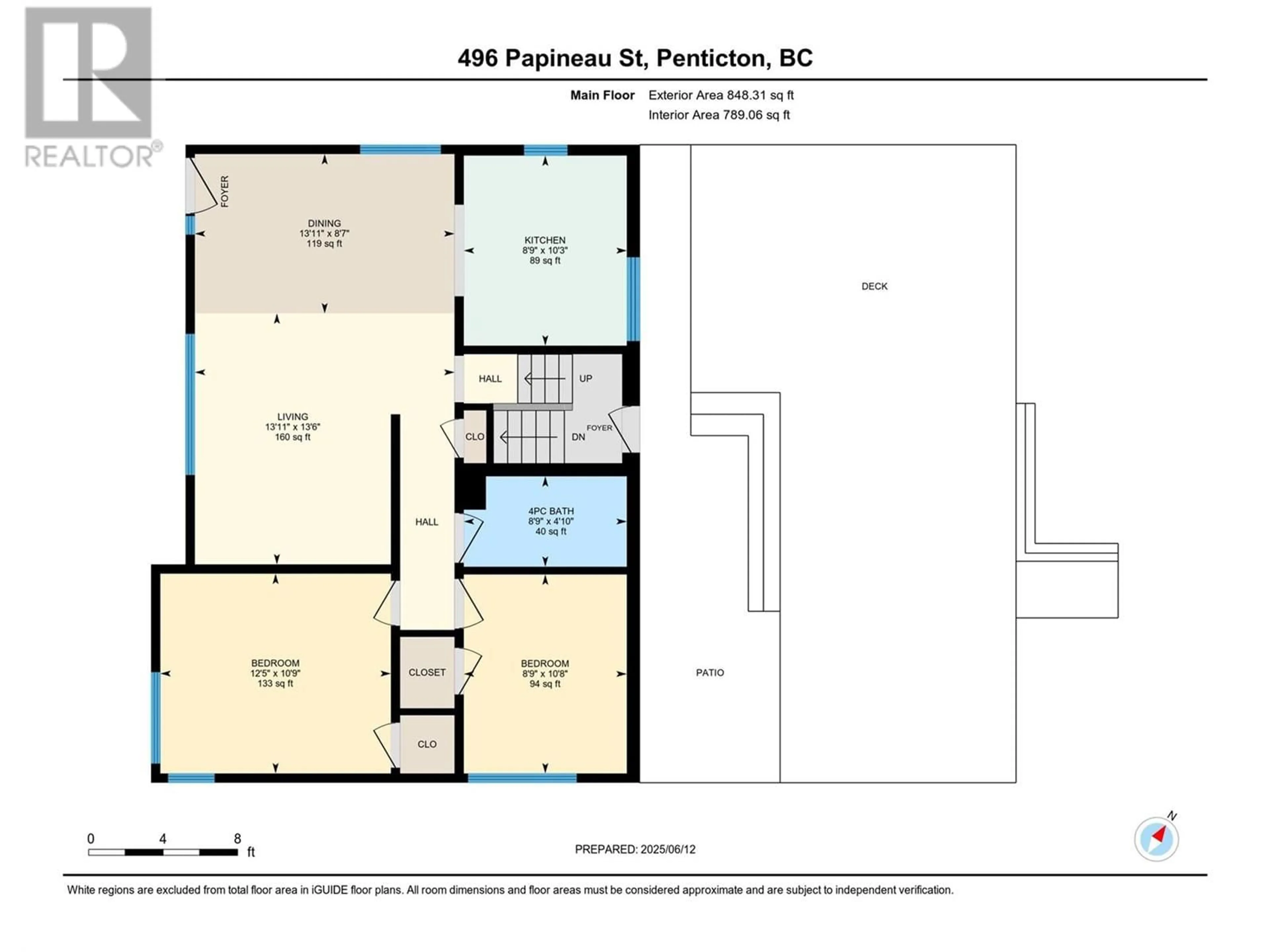 Floor plan for 496 PAPINEAU STREET, Penticton British Columbia V2A4X5