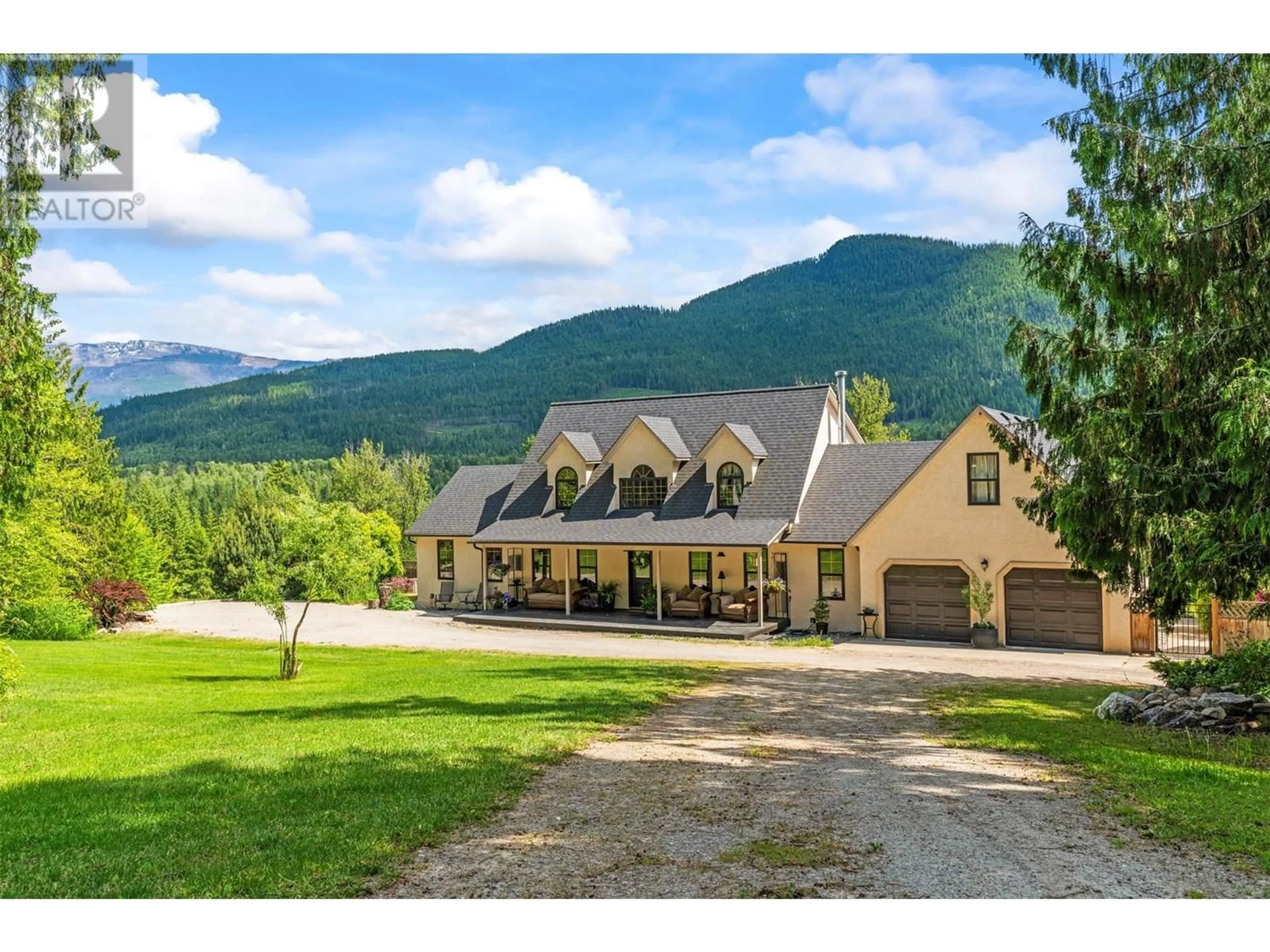 A pic from outside/outdoor area/front of a property/back of a property/a pic from drone, mountain view for 53 CAWLEY ROAD, Enderby British Columbia V0E1V5