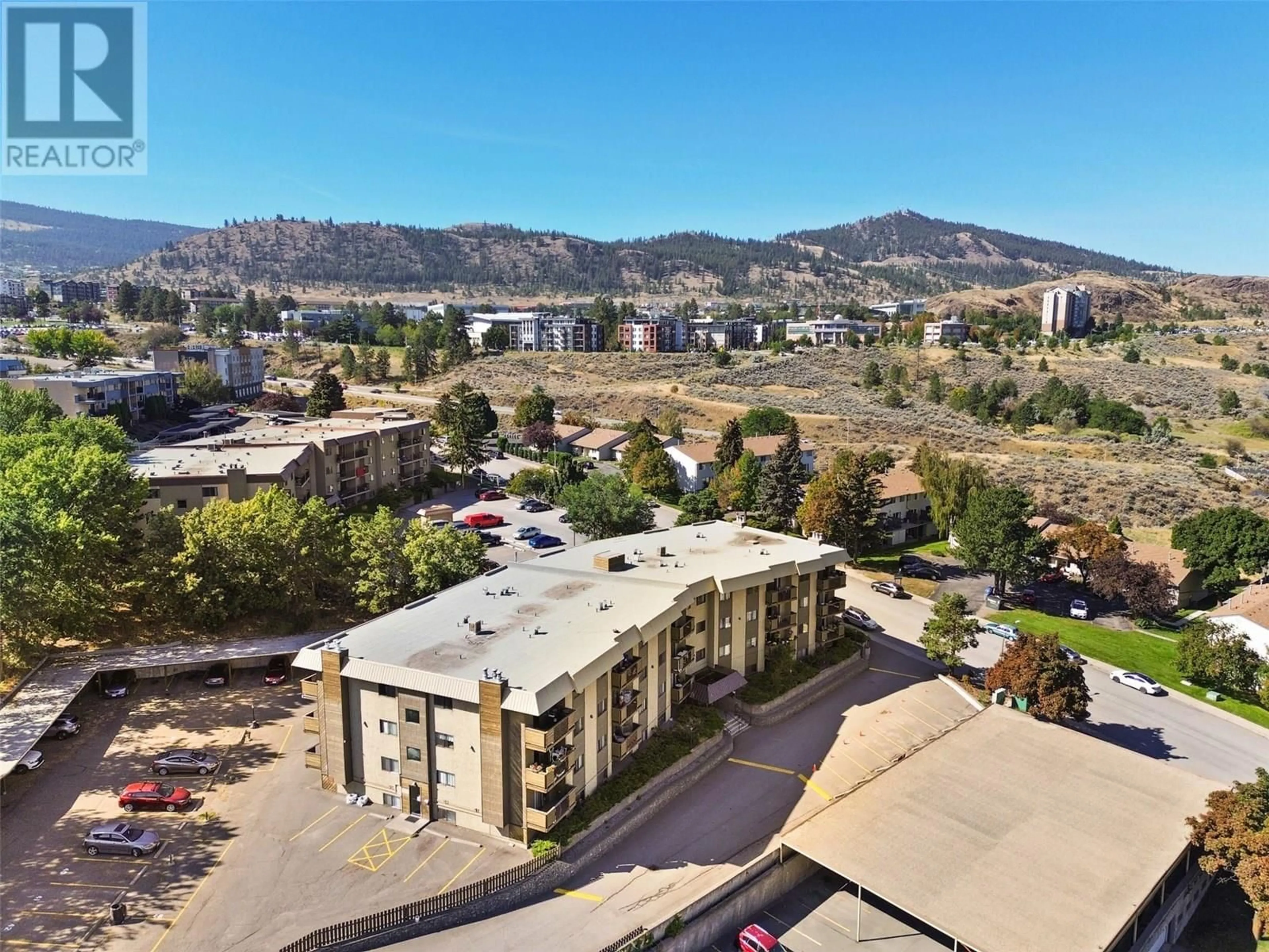 A pic from outside/outdoor area/front of a property/back of a property/a pic from drone, mountain view for 202 - 555 DALGLEISH DRIVE, Kamloops British Columbia V2C6C7