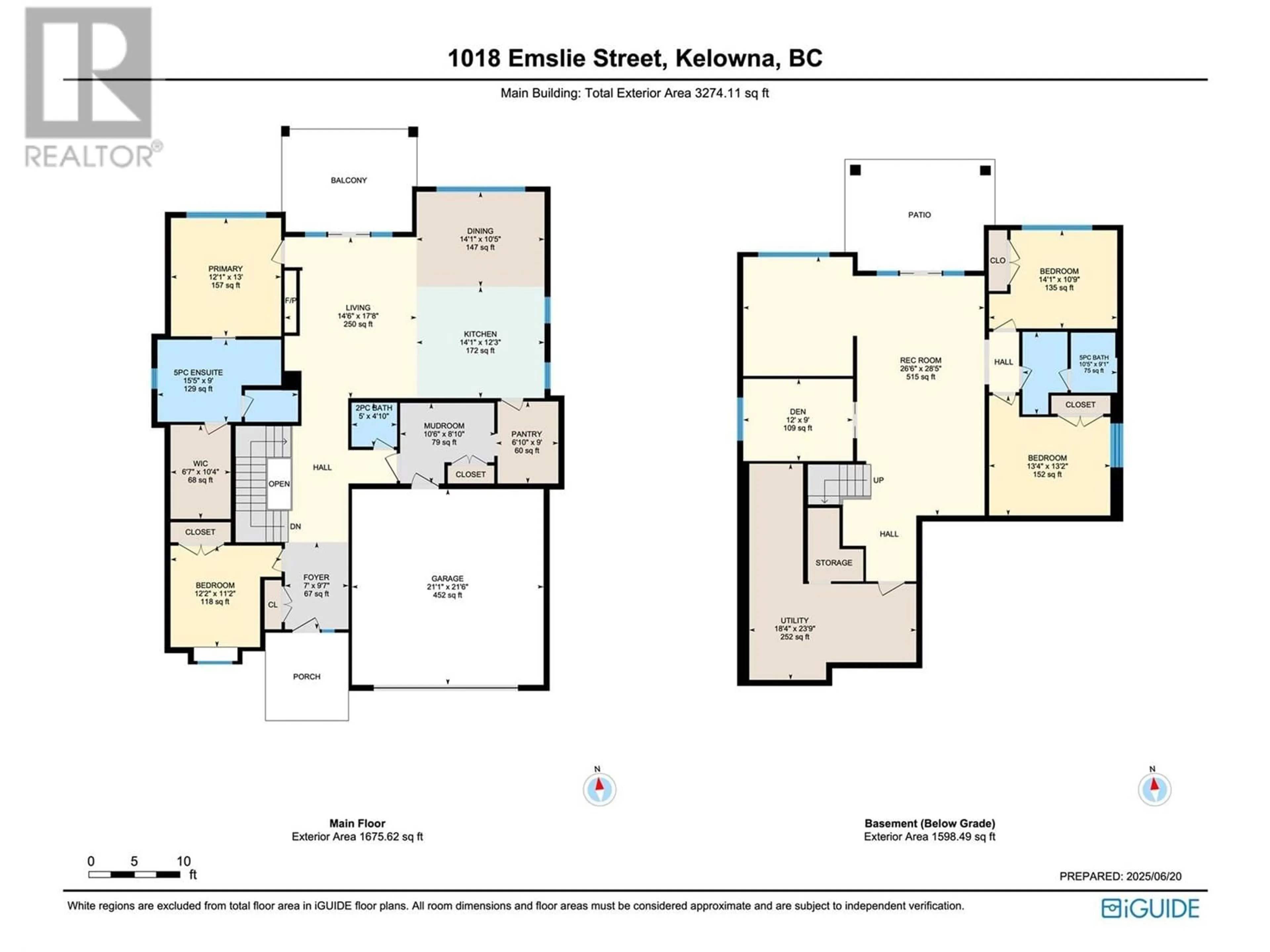 Floor plan for 1018 EMSLIE STREET, Kelowna British Columbia V1W5J1