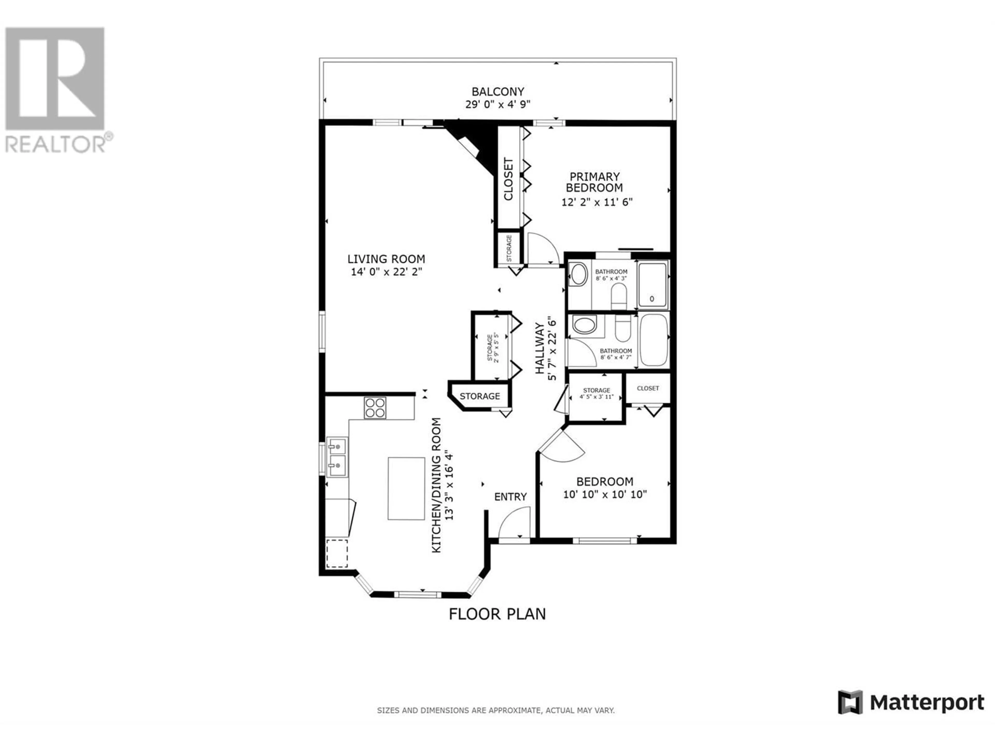 Floor plan for 6 - 2210 LOUIE DRIVE, Westbank British Columbia V4T2L7