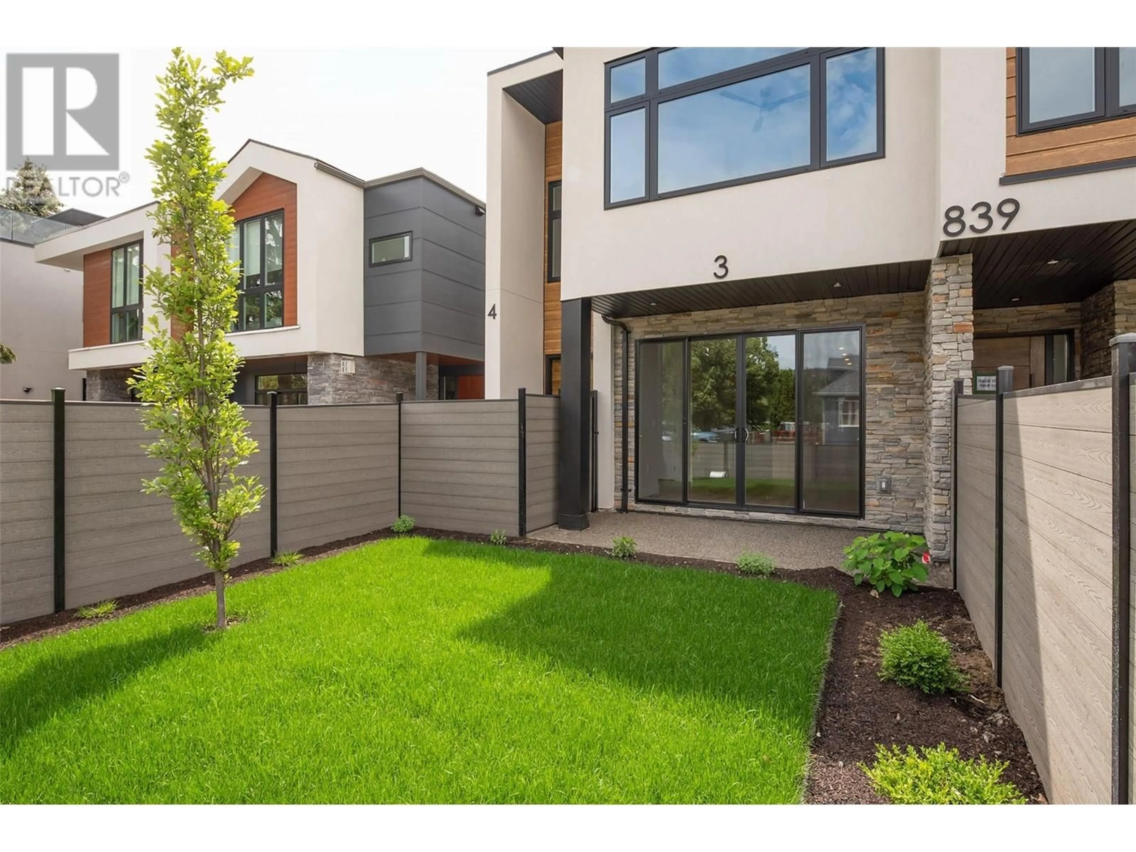 Home with brick exterior material, street for 3 - 839 LAWSON AVENUE, Kelowna British Columbia V1Y6S9