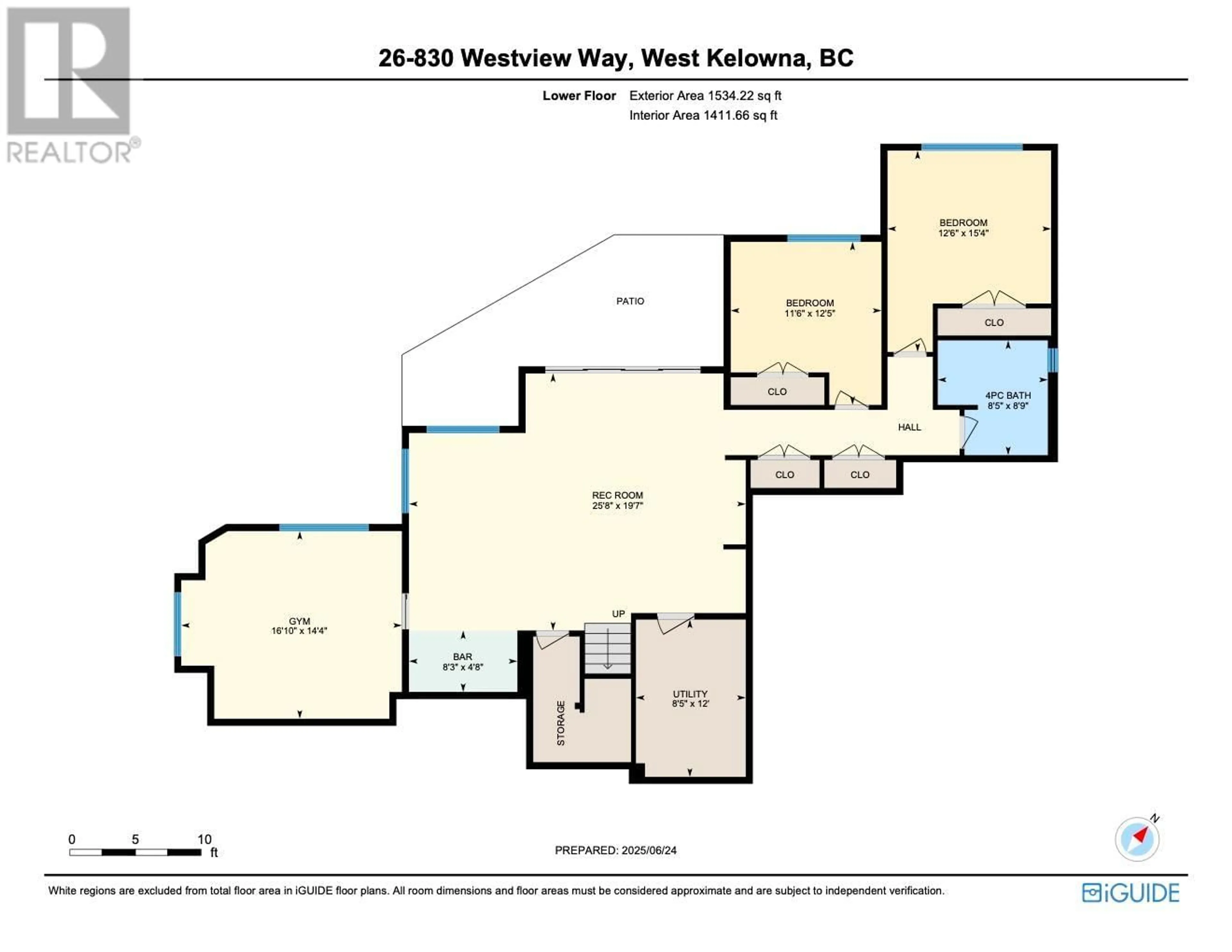 Floor plan for 26 - 830 WESTVIEW WAY, West Kelowna British Columbia V1Z3Z3