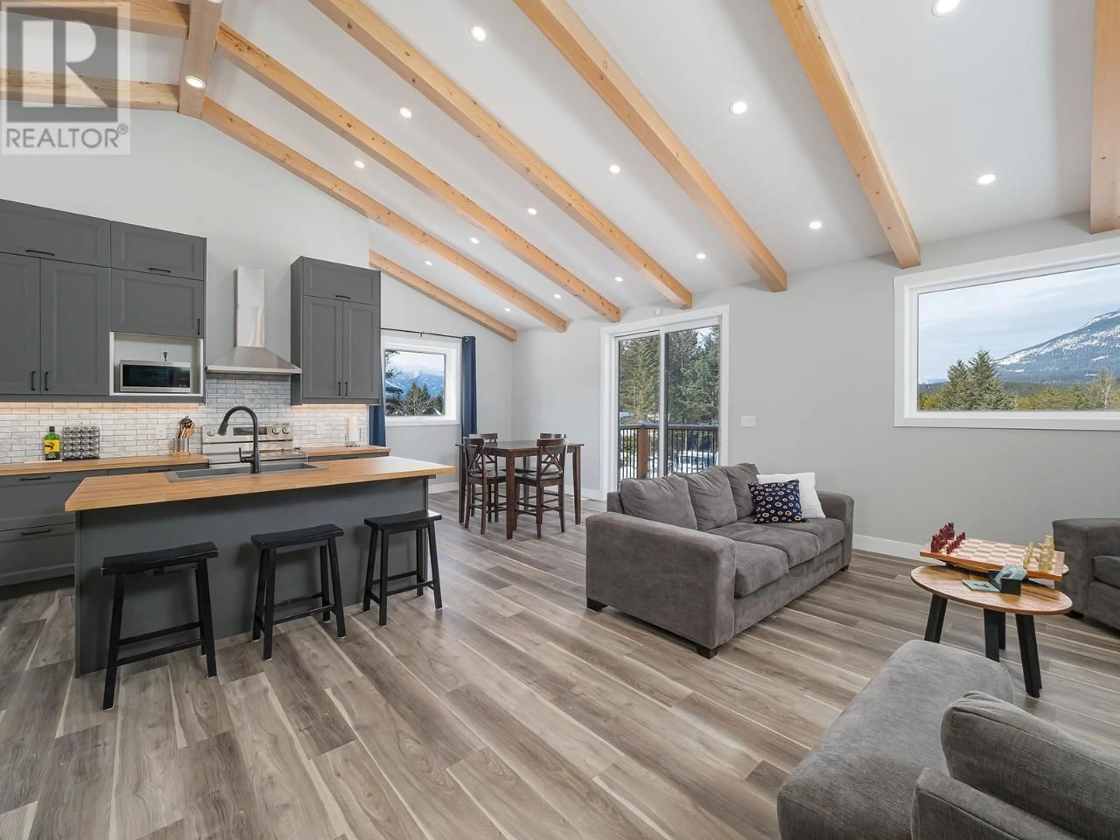Open concept kitchen, wood/laminate floor for 5 - 1360 PINE DRIVE, Golden British Columbia V0A1H1