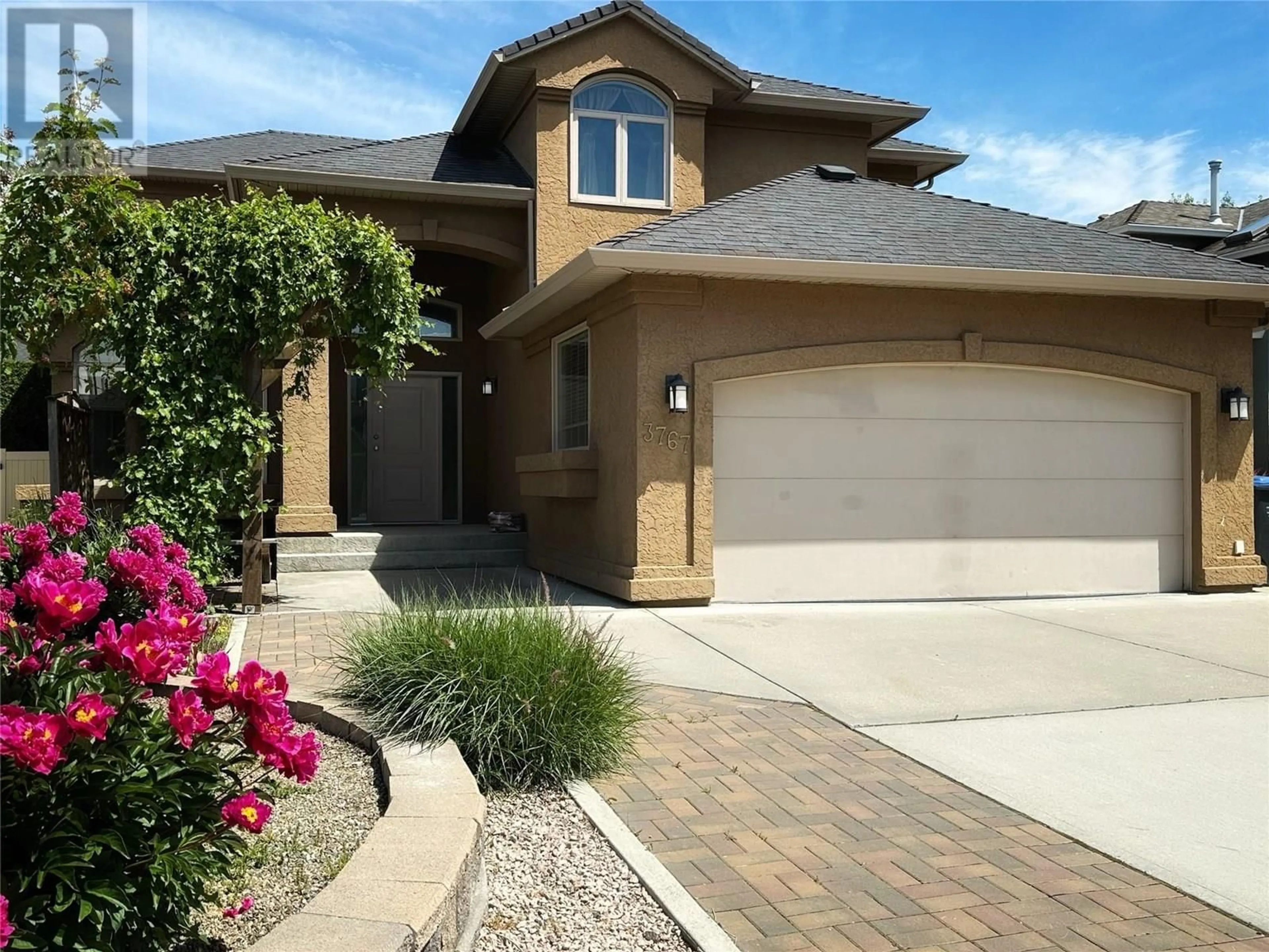 Home with brick exterior material, street for 3767 SPRINGBROOK ROAD, Kelowna British Columbia V1W3M2