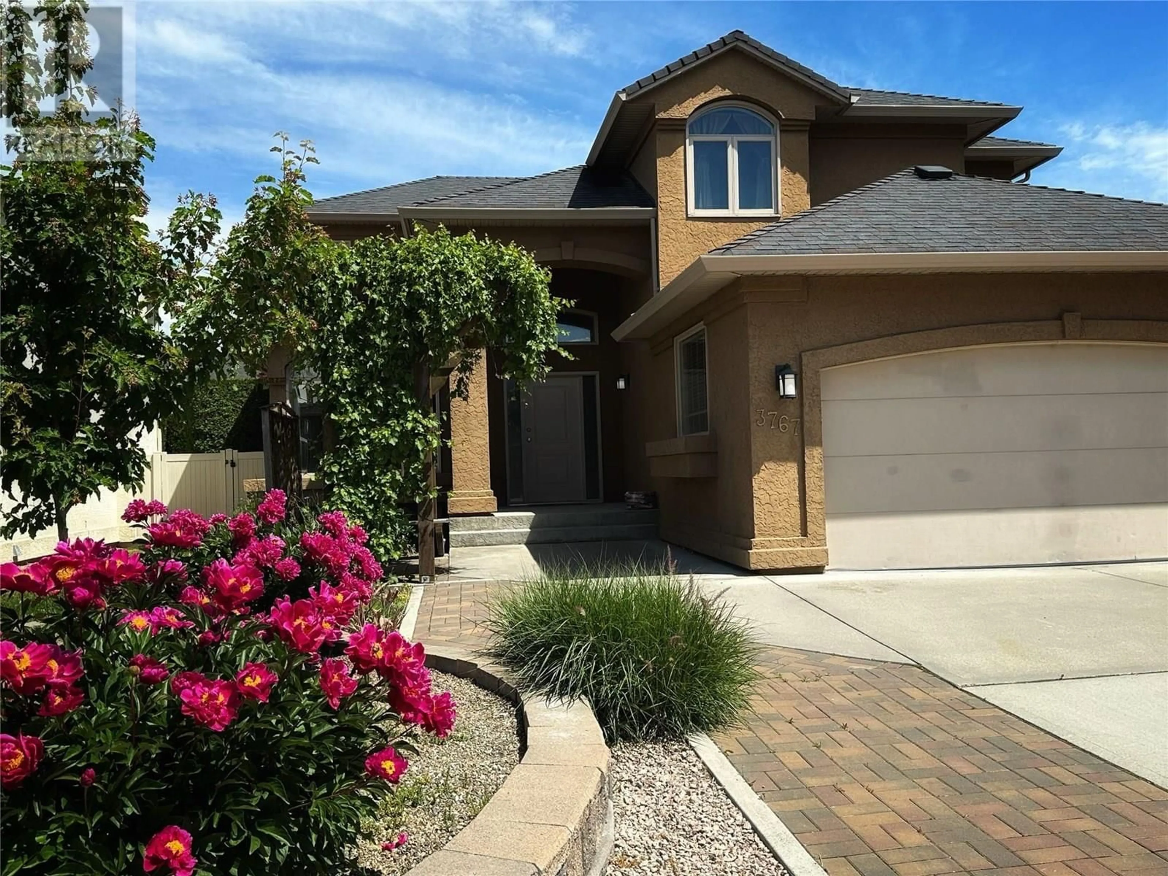 Home with brick exterior material, street for 3767 SPRINGBROOK ROAD, Kelowna British Columbia V1W3M2