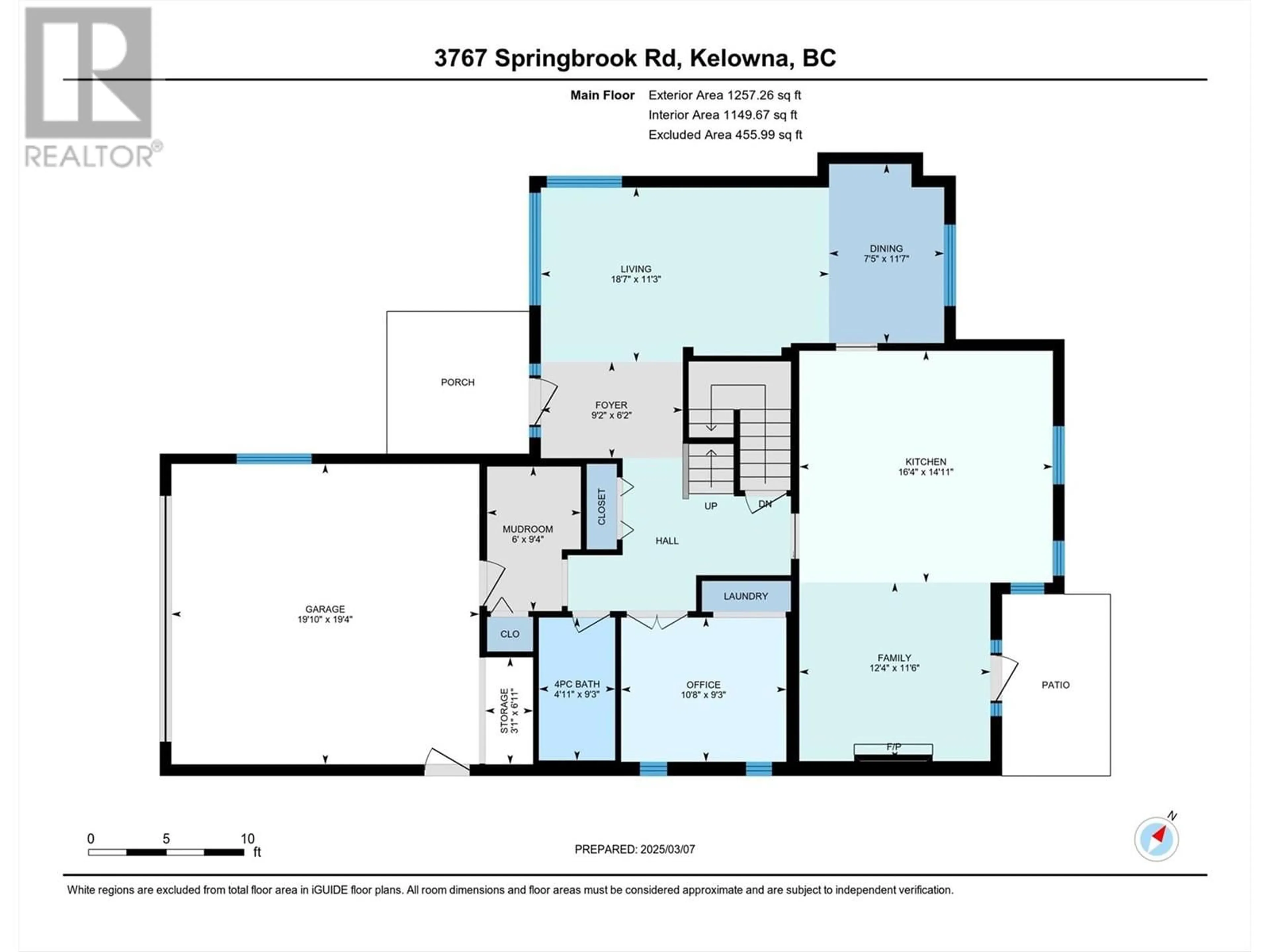 Floor plan for 3767 SPRINGBROOK ROAD, Kelowna British Columbia V1W3M2