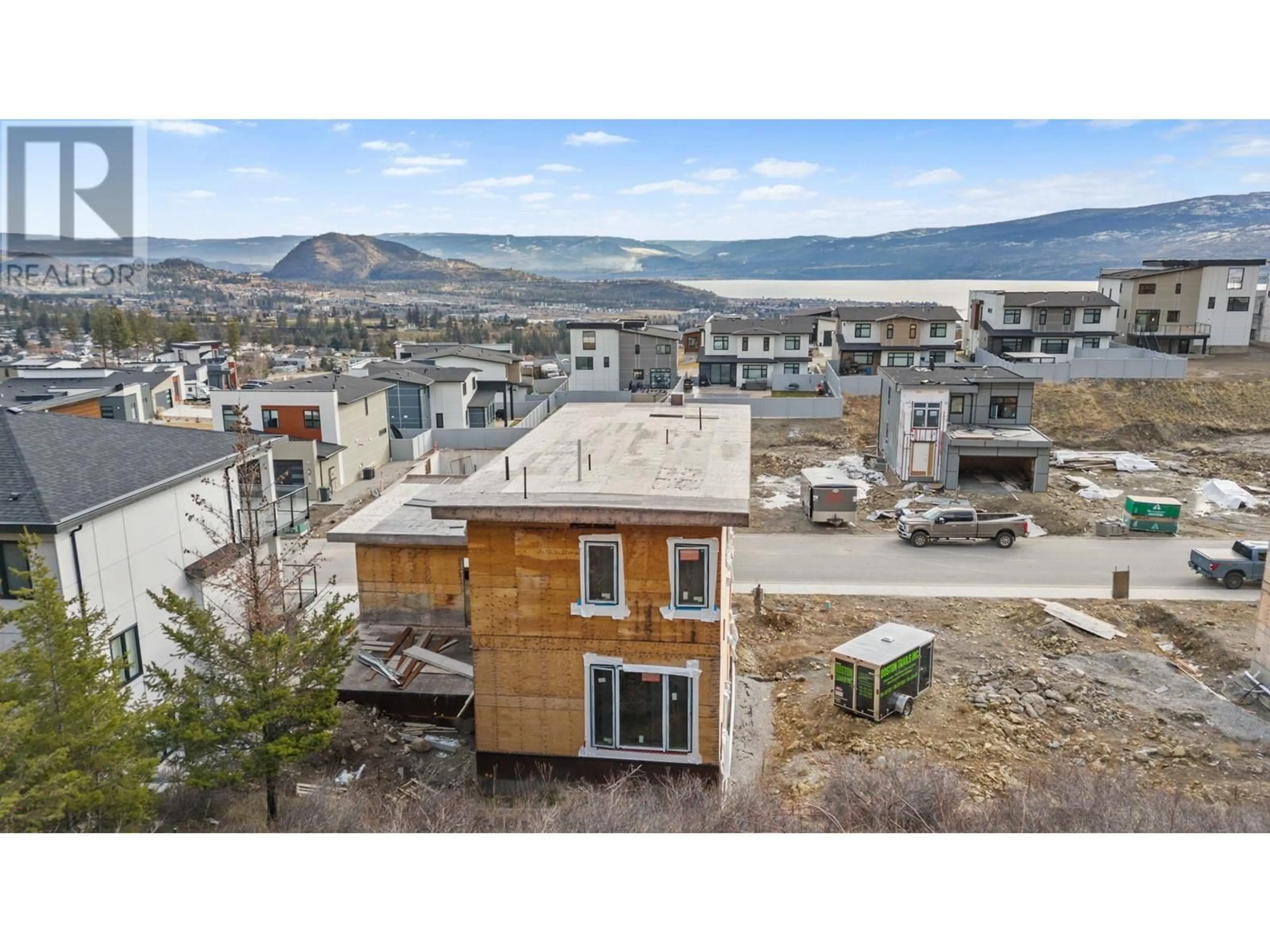 A pic from outside/outdoor area/front of a property/back of a property/a pic from drone, mountain view for 3742 ASTORIA DRIVE, West Kelowna British Columbia V4T0B1