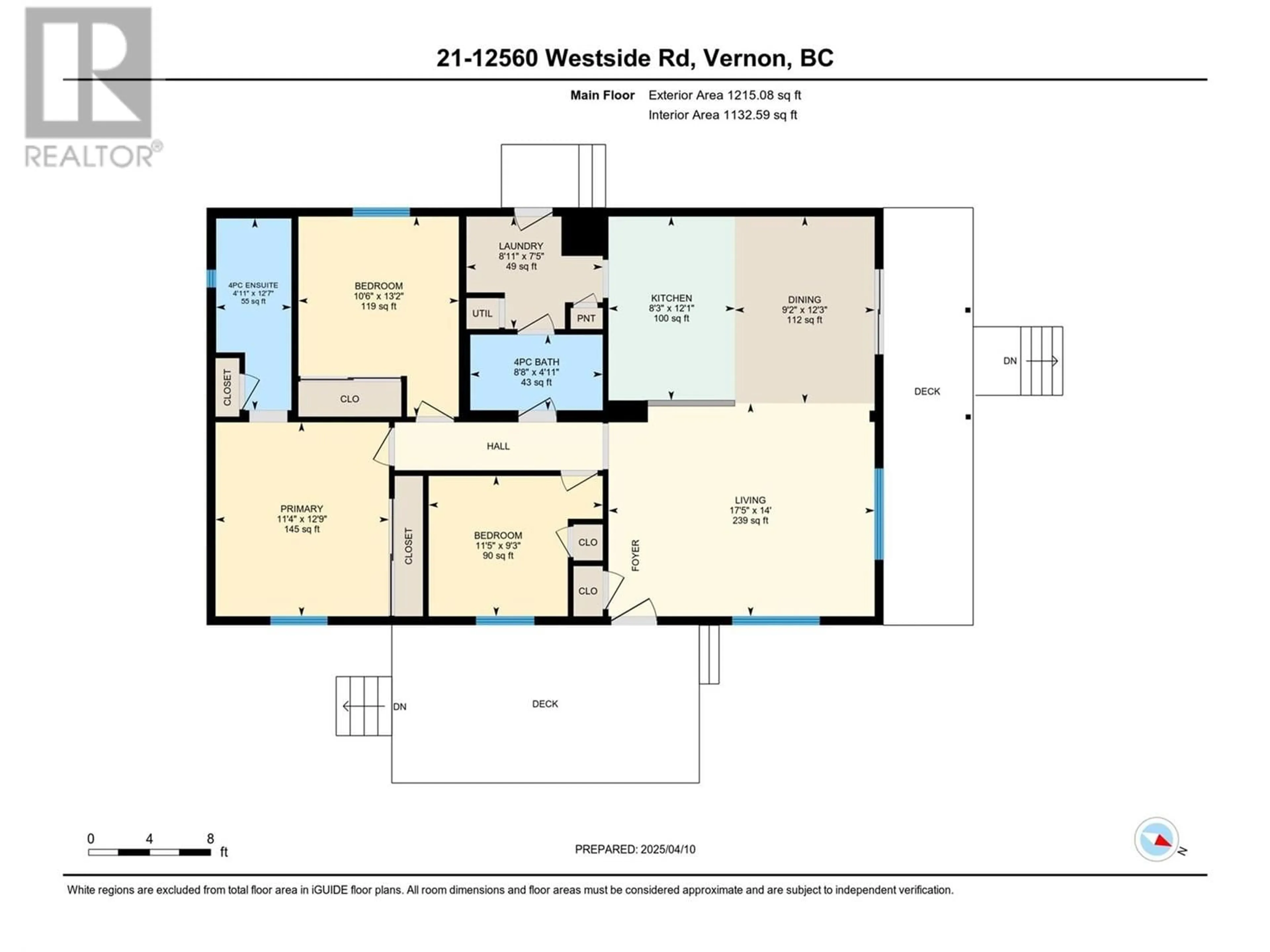 Floor plan for 21 - 12560 WESTSIDE ROAD, Vernon British Columbia V1H1S9