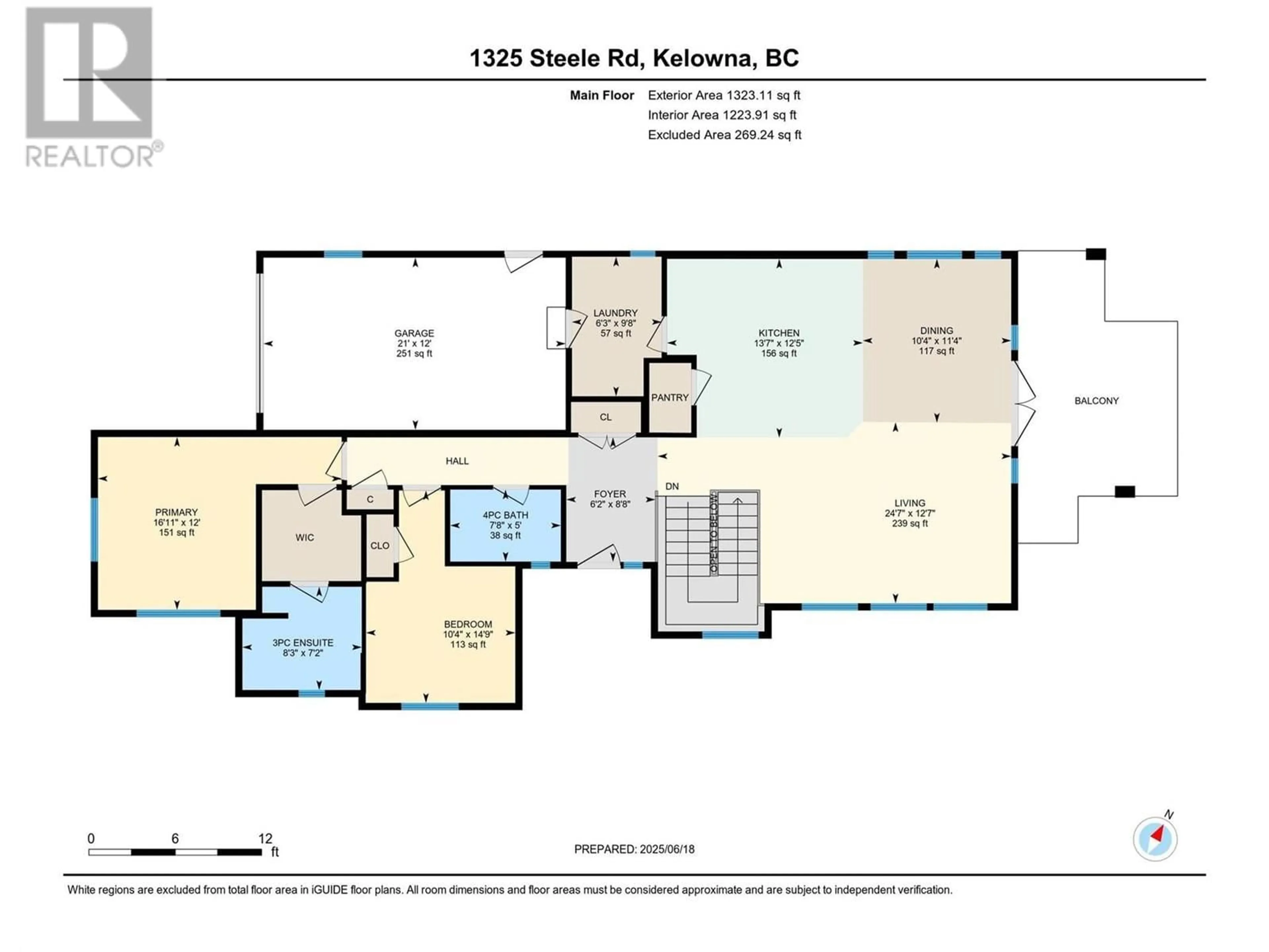Floor plan for 1325 STEELE ROAD, Kelowna British Columbia V1W5L8