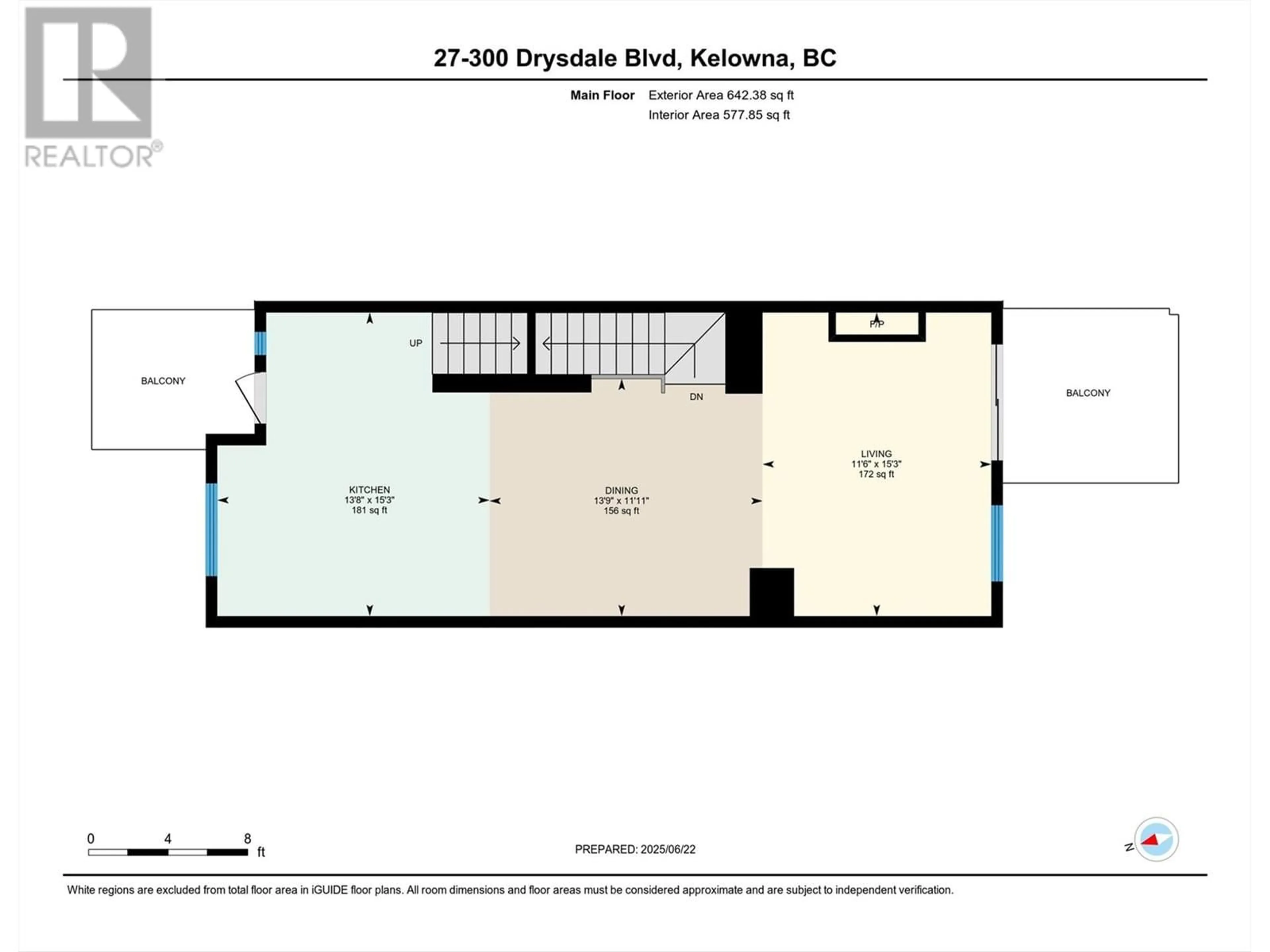 Floor plan for 27 - 300 DRYSDALE BOULEVARD, Kelowna British Columbia V1V3E6