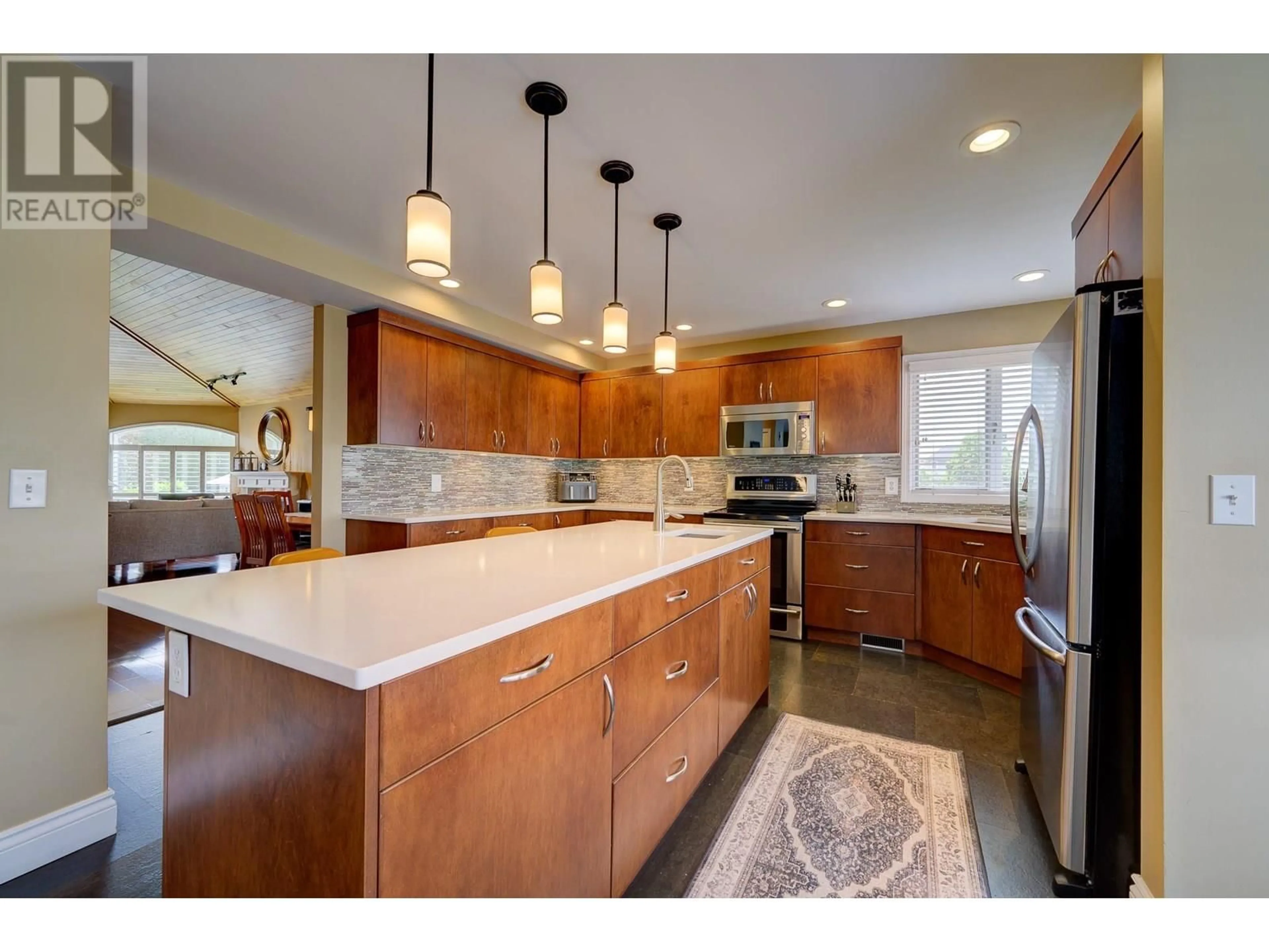 Open concept kitchen, ceramic/tile floor for 1530 HARTFORD AVENUE, Kamloops British Columbia V2B8J1