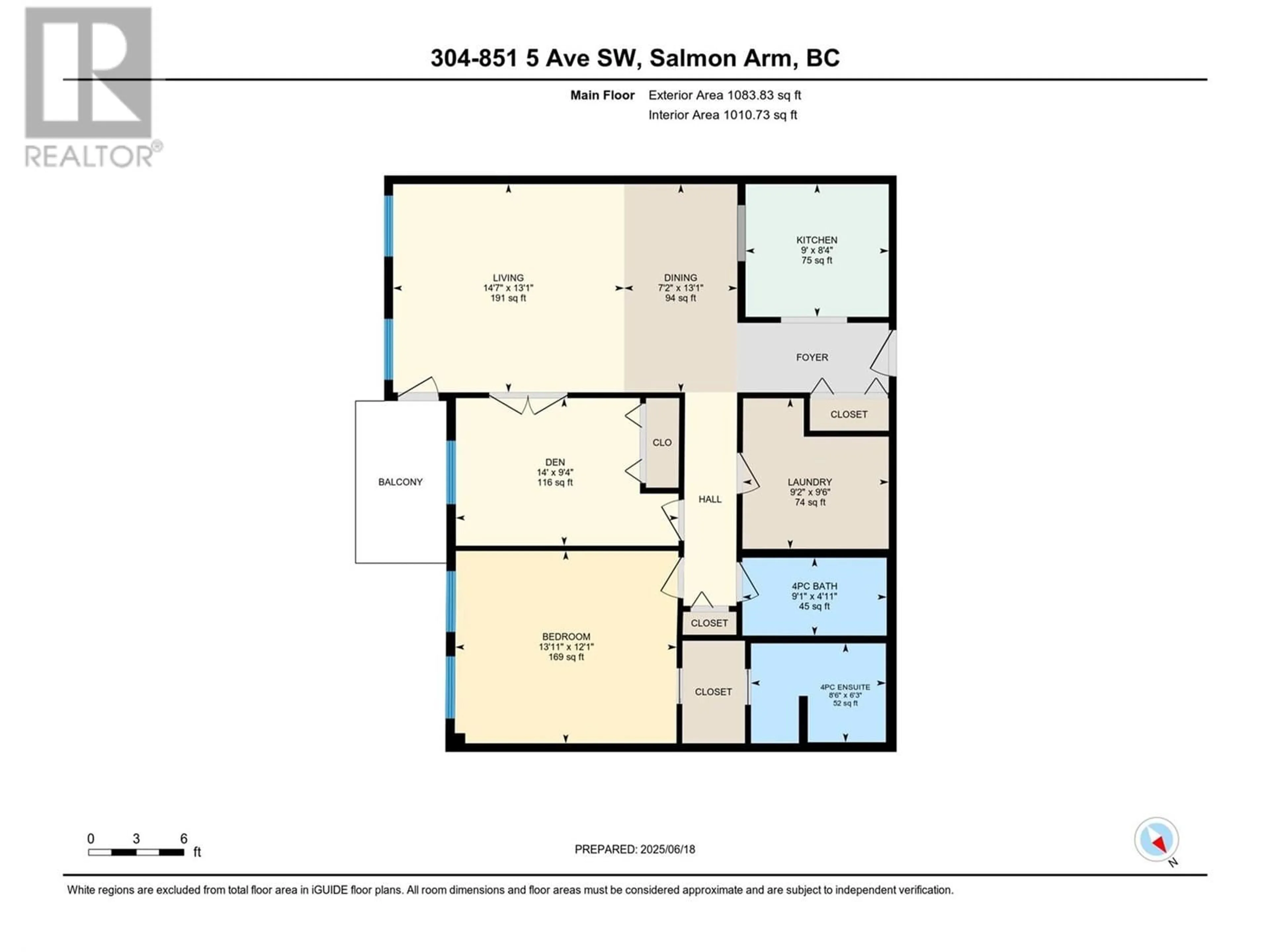 Floor plan for 304 - 851 5 AVENUE SOUTHWEST, Salmon Arm British Columbia V1E1K2