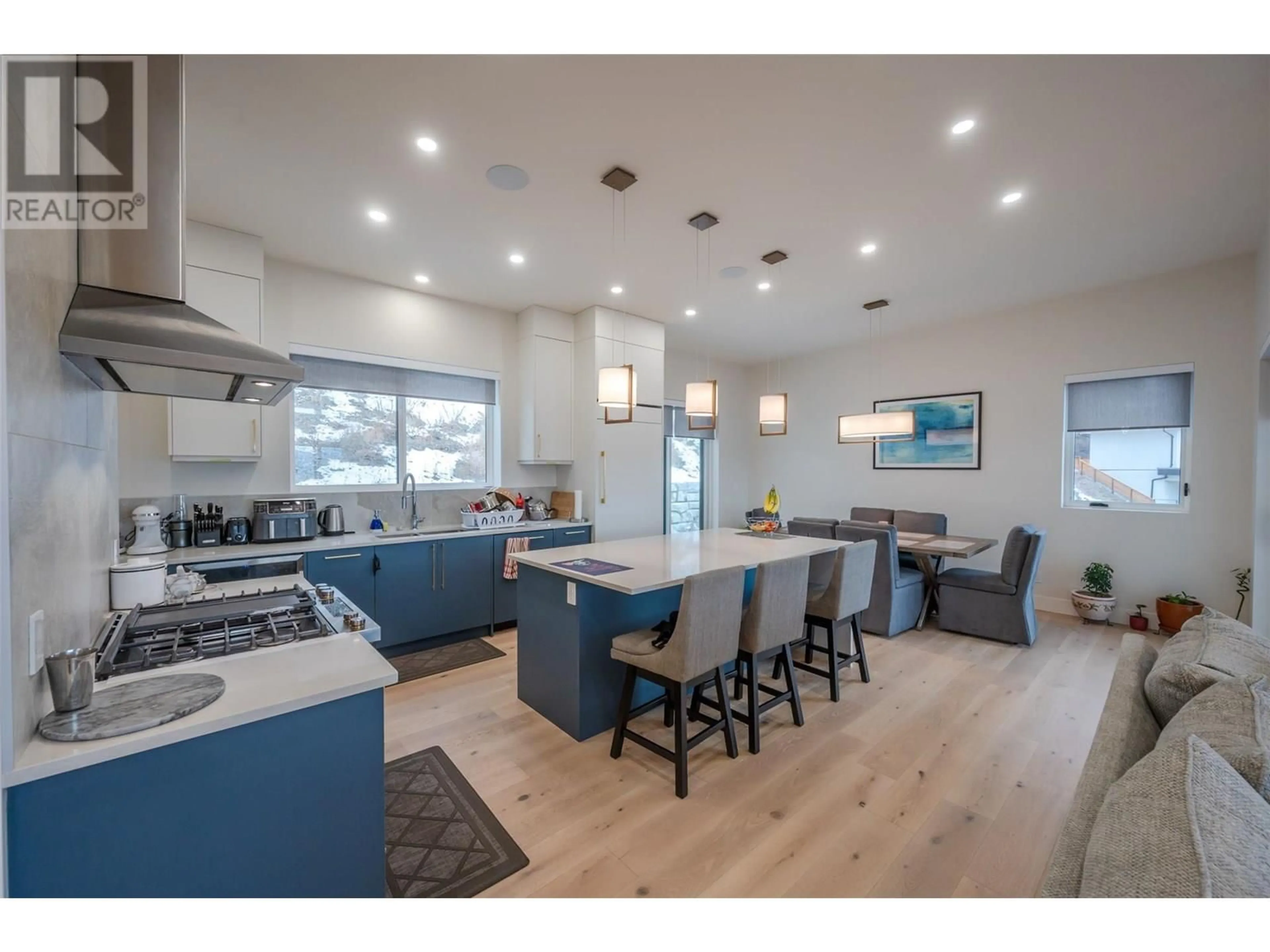 Open concept kitchen, wood/laminate floor for 2840 OUTLOOK WAY, Naramata British Columbia V0H1N1