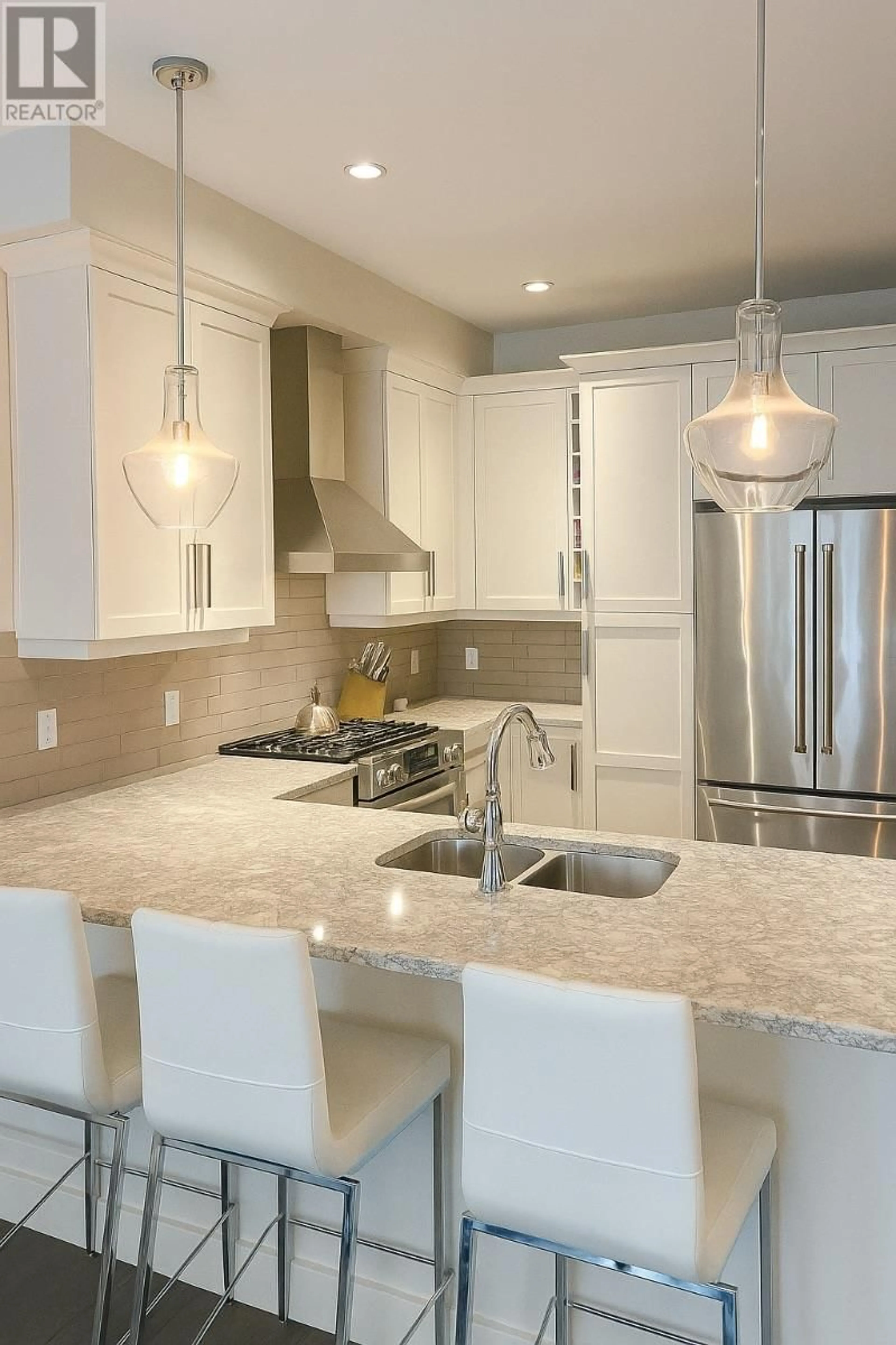 Contemporary kitchen, ceramic/tile floor for 2 - 644 LEQUIME ROAD, Kelowna British Columbia V1W1A4