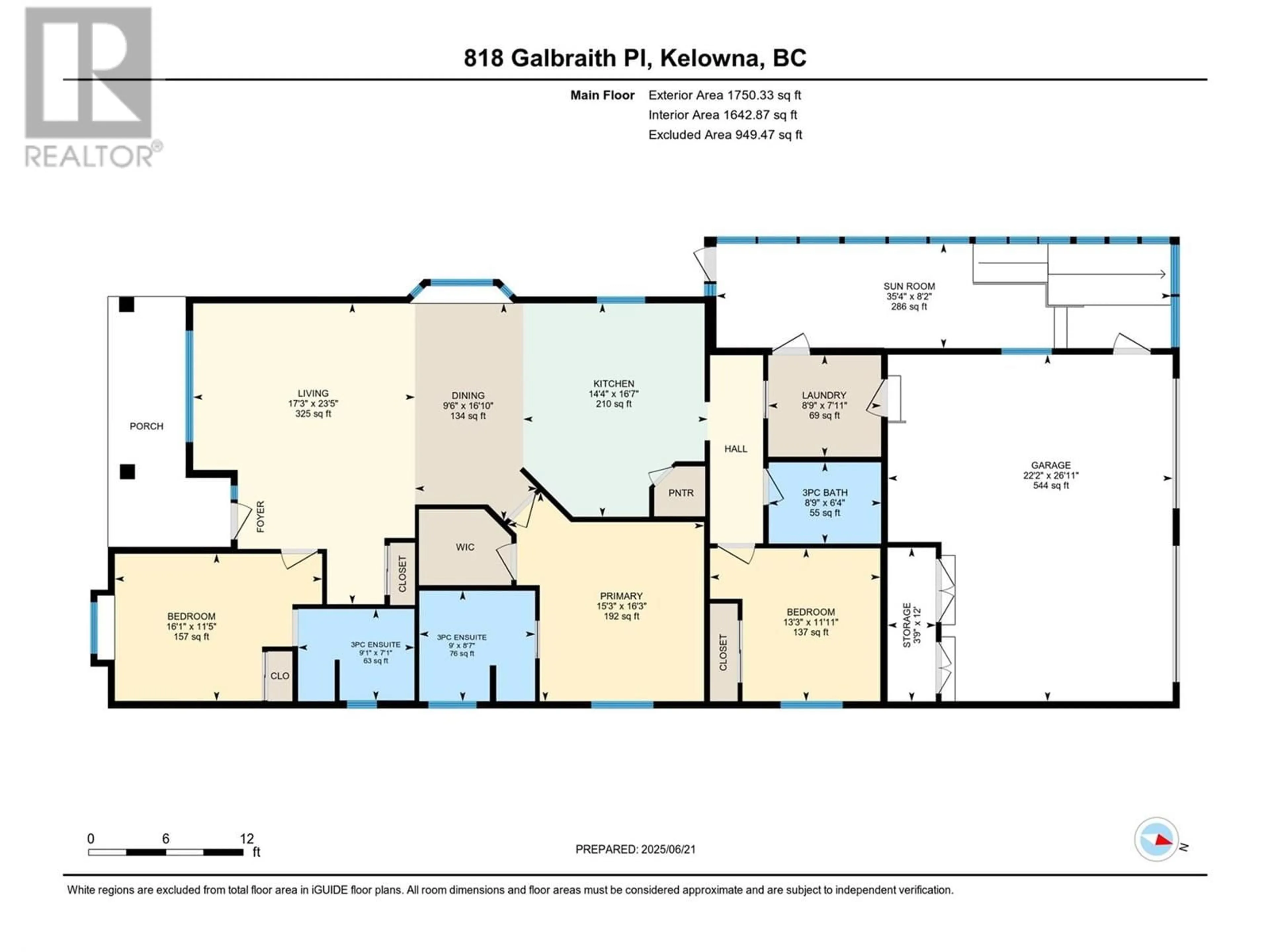 Floor plan for 818 GALBRAITH PLACE, Kelowna British Columbia V1X8A2