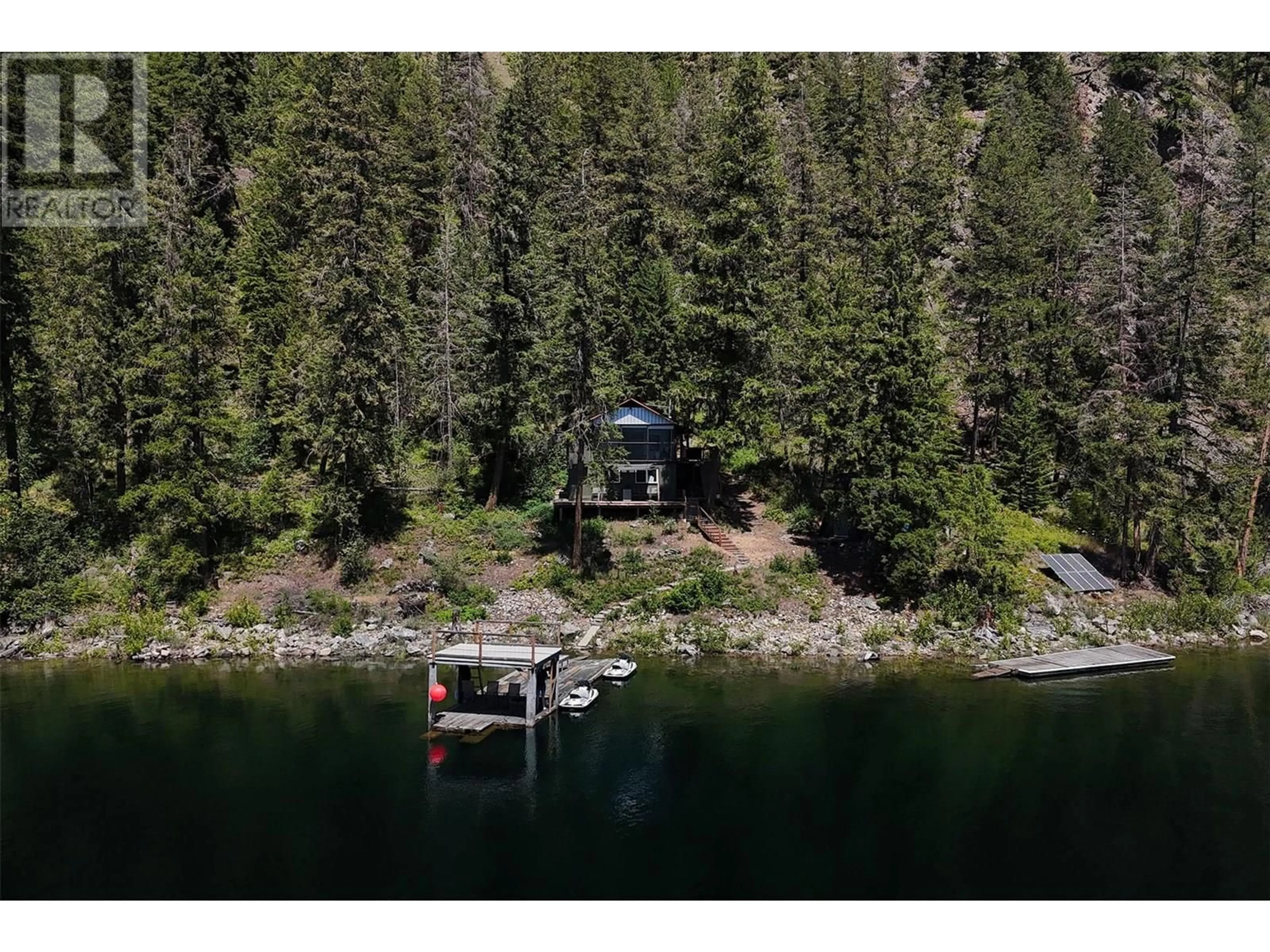 A pic from outside/outdoor area/front of a property/back of a property/a pic from drone, water/lake/river/ocean view for 3872 POINT ROAD, Chase British Columbia V0E1M0