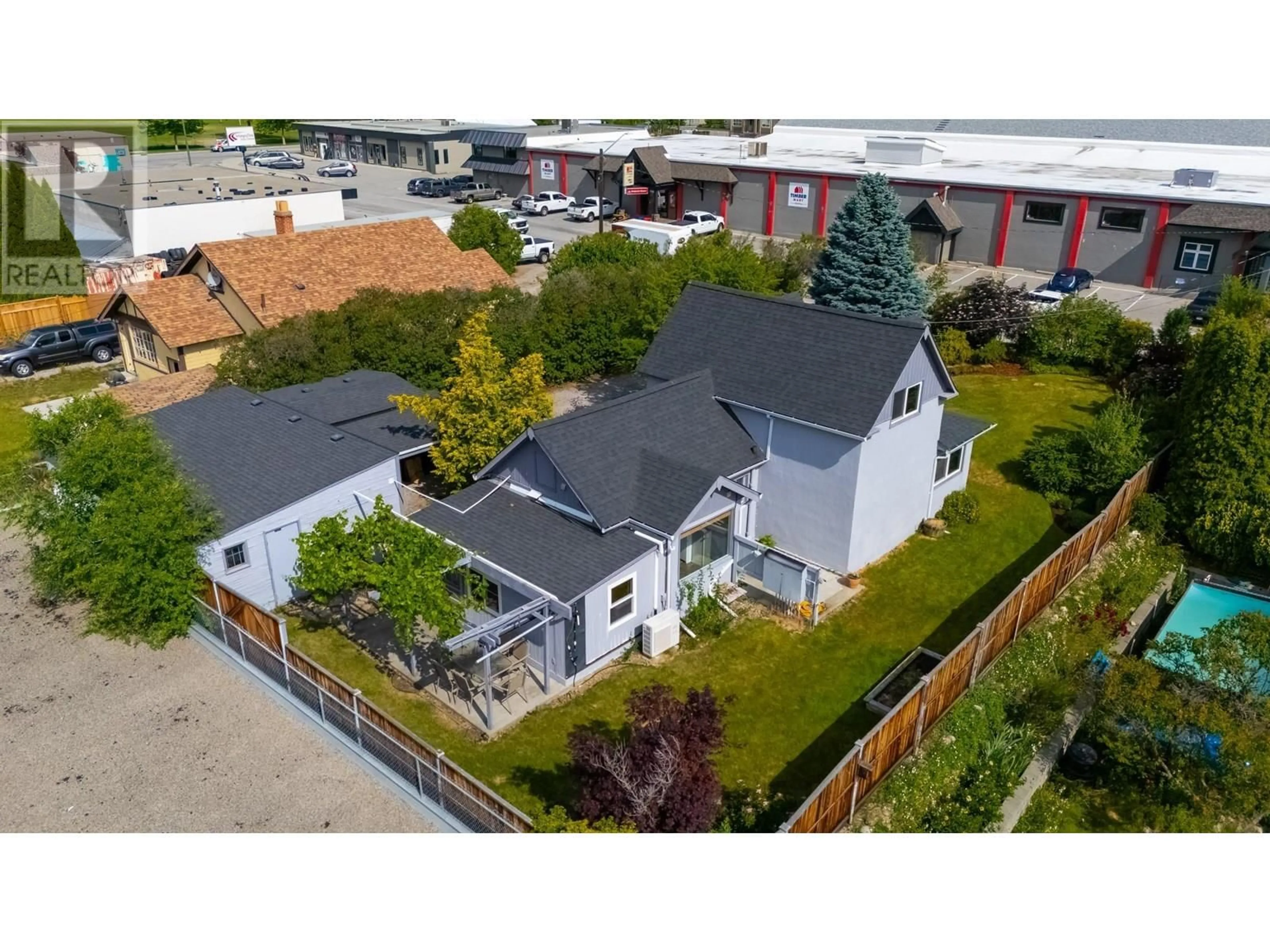 A pic from outside/outdoor area/front of a property/back of a property/a pic from drone, street for 9111 JUBILEE ROAD, Summerland British Columbia V0H1Z5