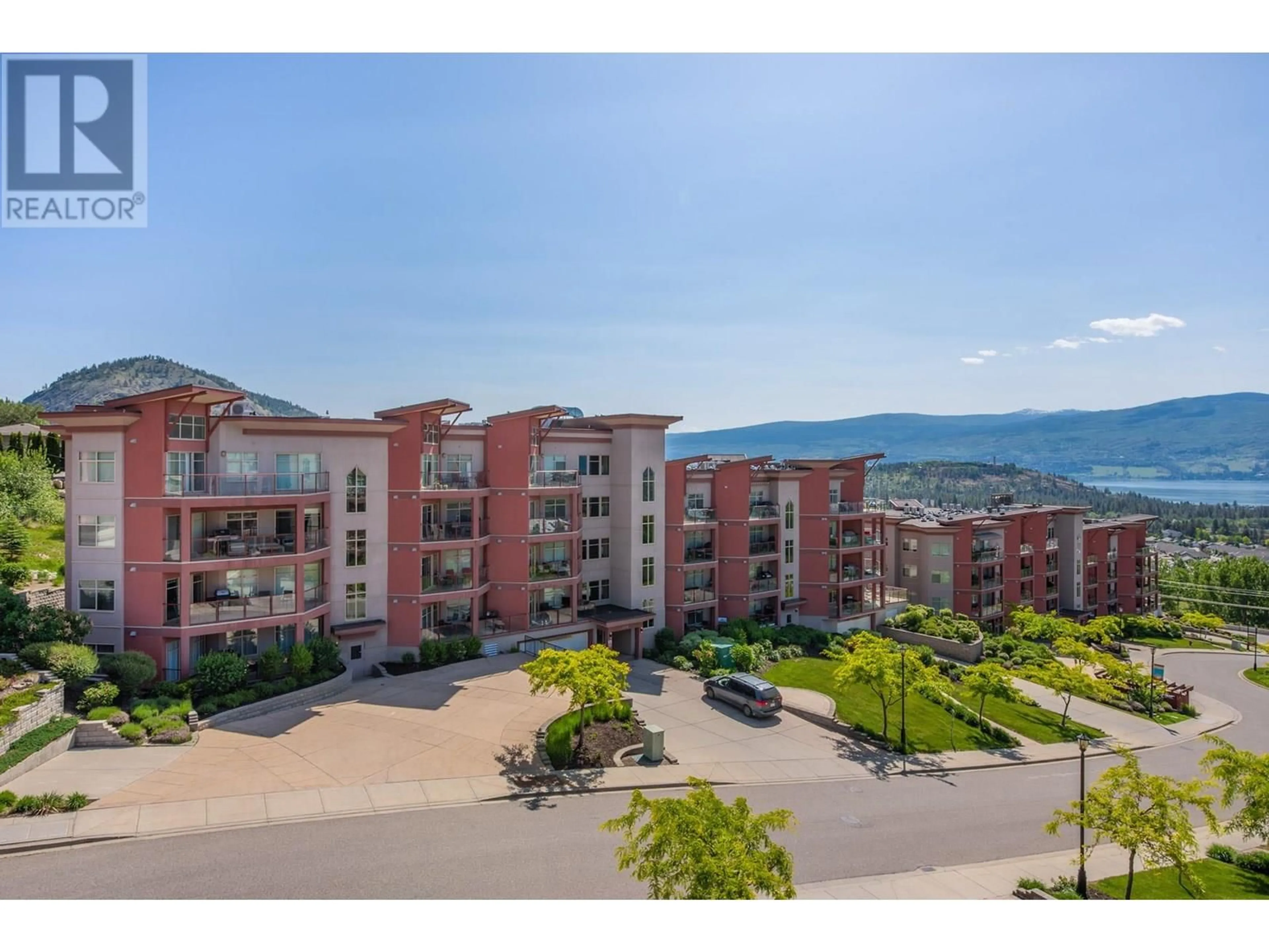 A pic from outside/outdoor area/front of a property/back of a property/a pic from drone, mountain view for 206 - 3229 SKYVIEW LANE, West Kelowna British Columbia V4T3J4