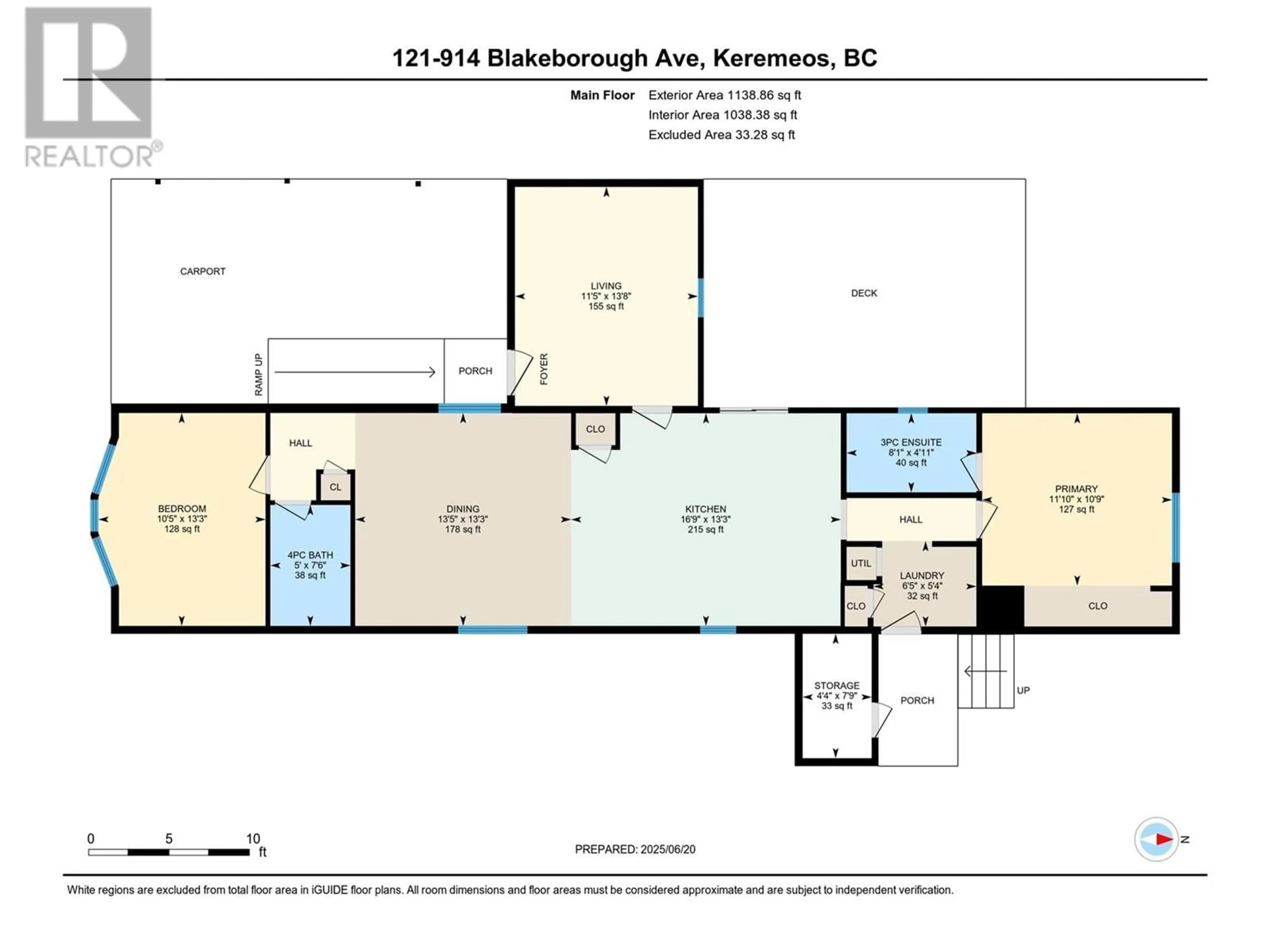 Floor plan for 121 - 914 BLAKEBOROUGH AVENUE, Keremeos British Columbia V0X1N2