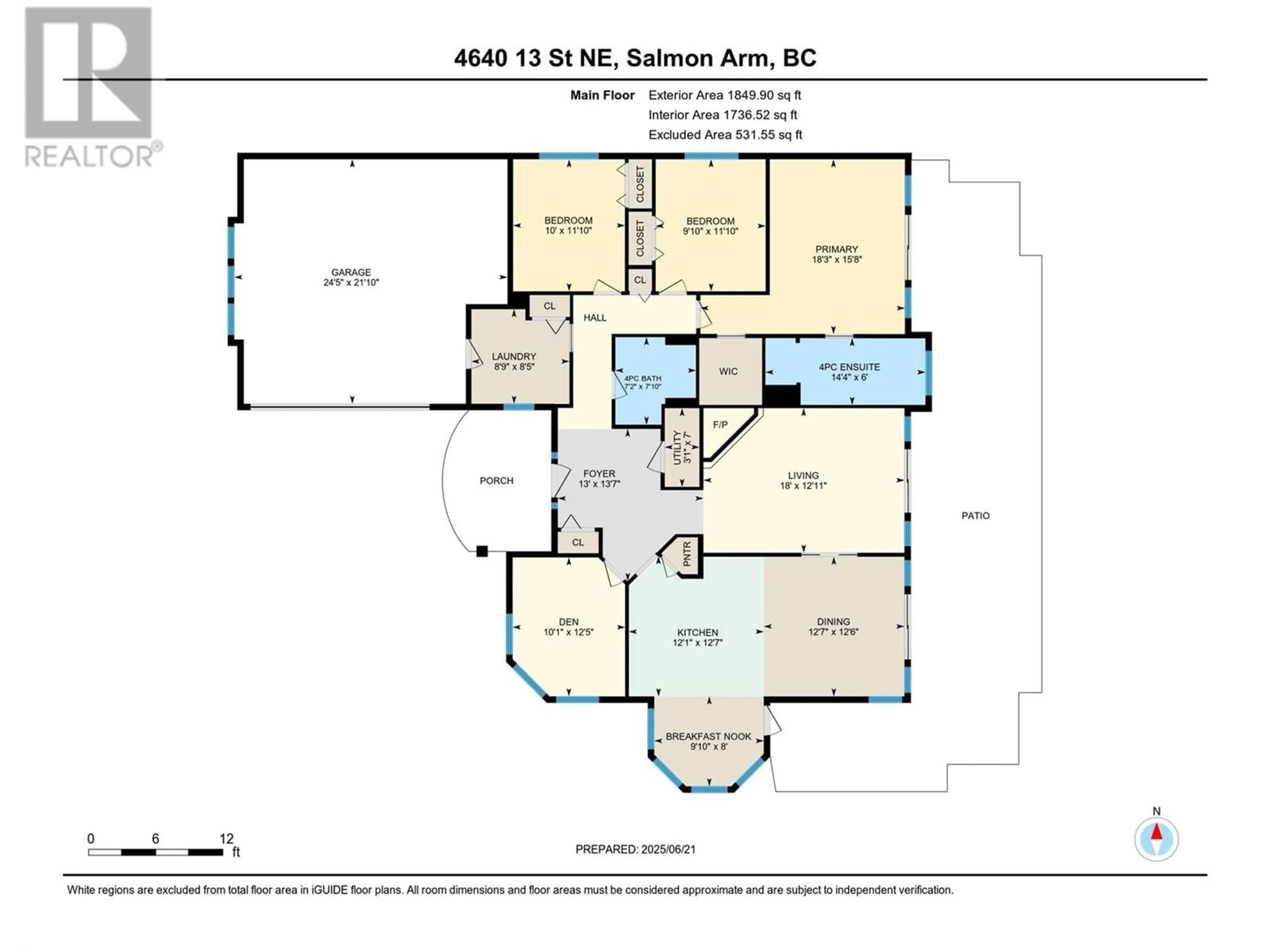 Floor plan for 4640 13 STREET NORTHEAST, Salmon Arm British Columbia V1E1E3