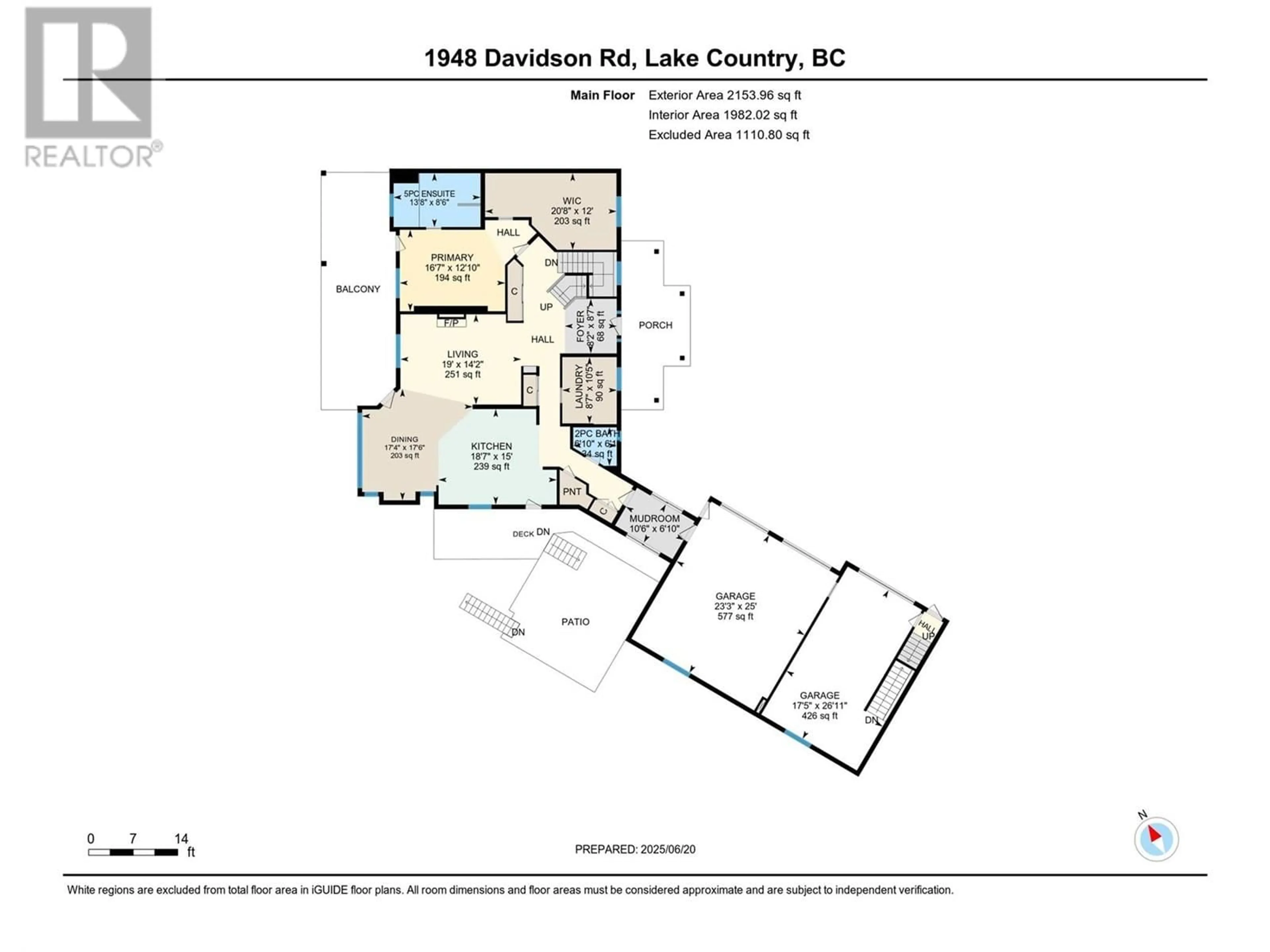 Floor plan for 1948 DAVIDSON ROAD, Lake Country British Columbia V4V1J8