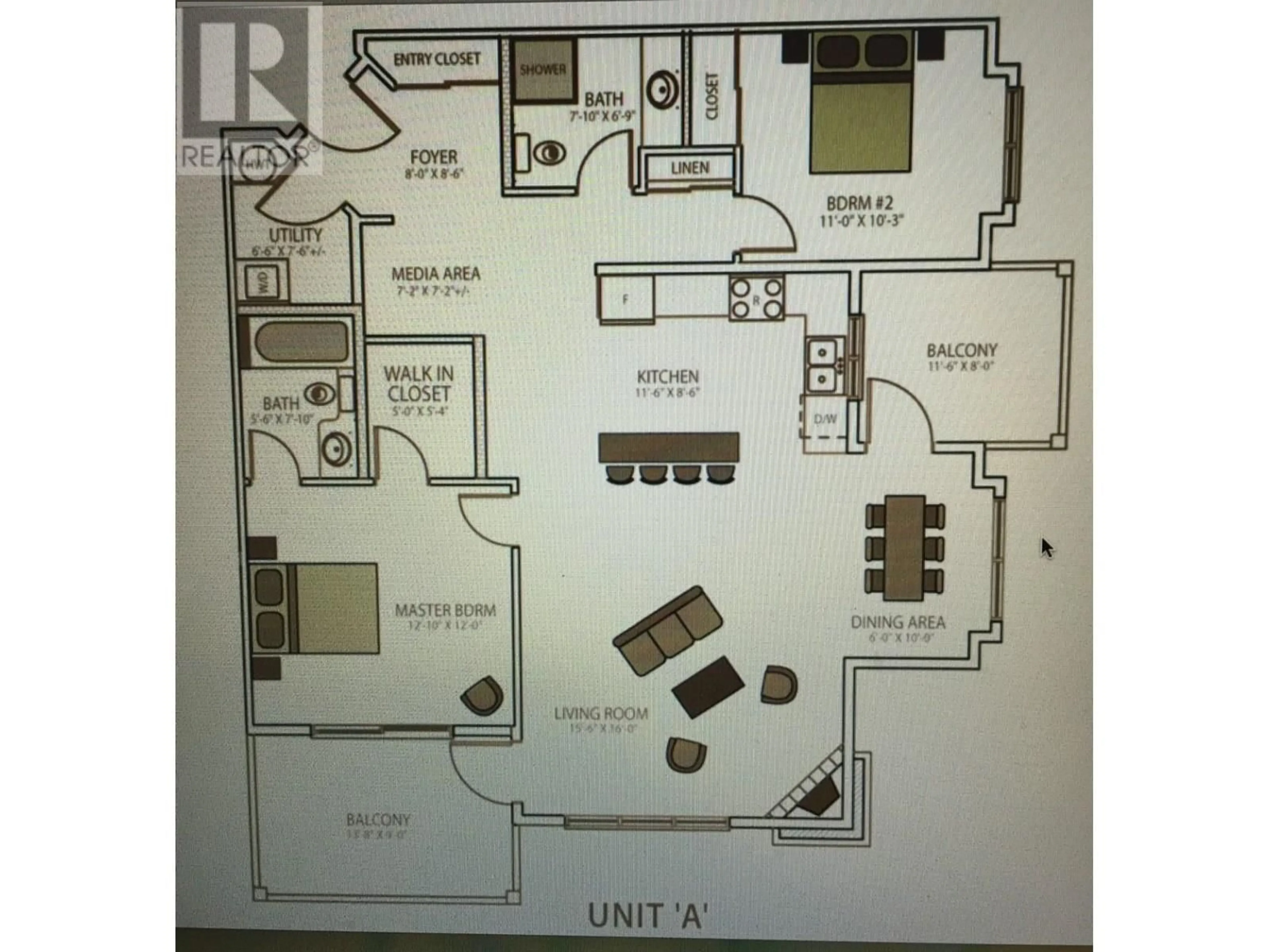 Floor plan for 312 - 13677 ROSEDALE AVENUE, Summerland British Columbia V0H1Z5