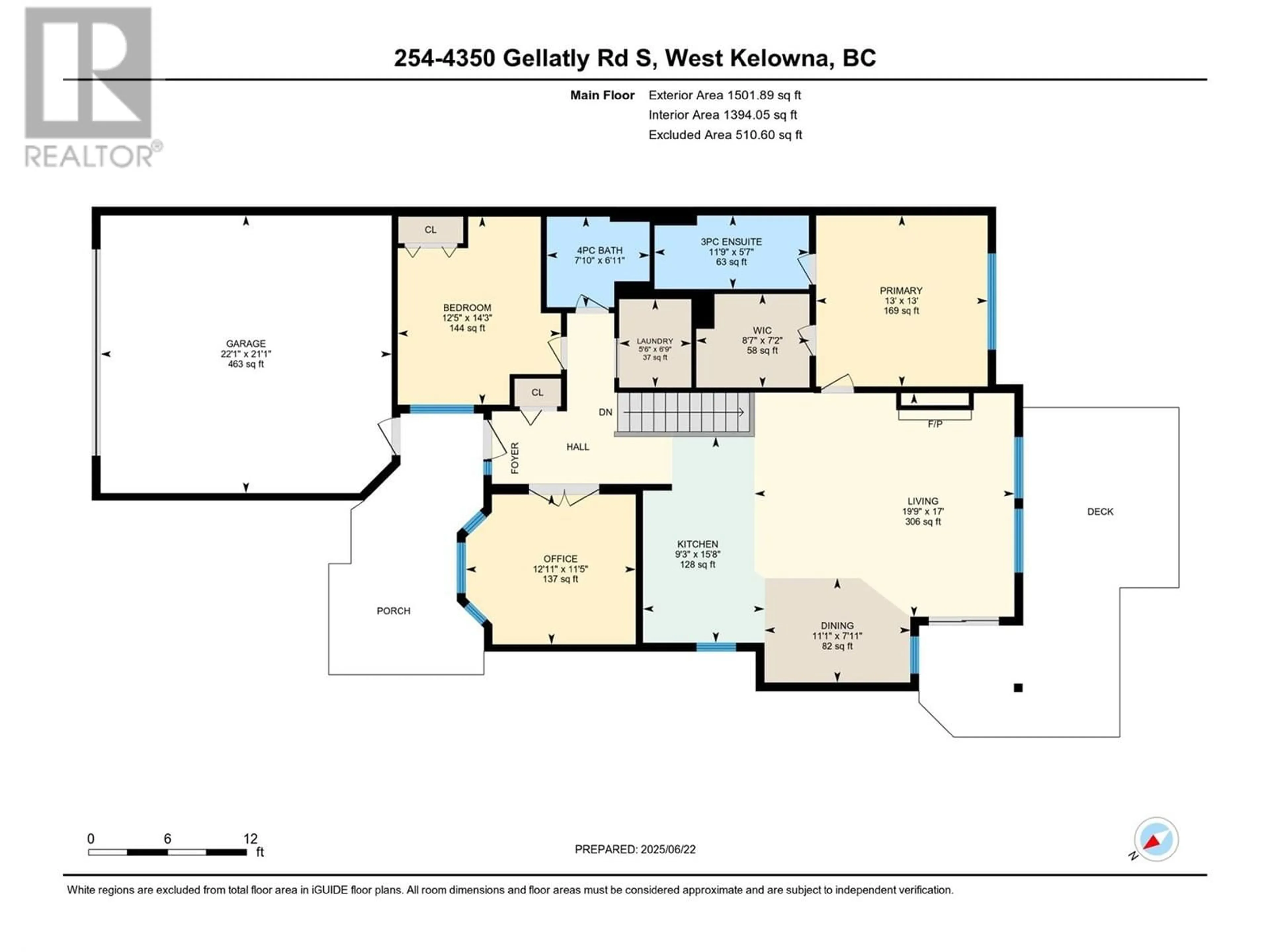 Floor plan for 254 - 4035 GELLATLY ROAD SOUTH, West Kelowna British Columbia V4T1R7