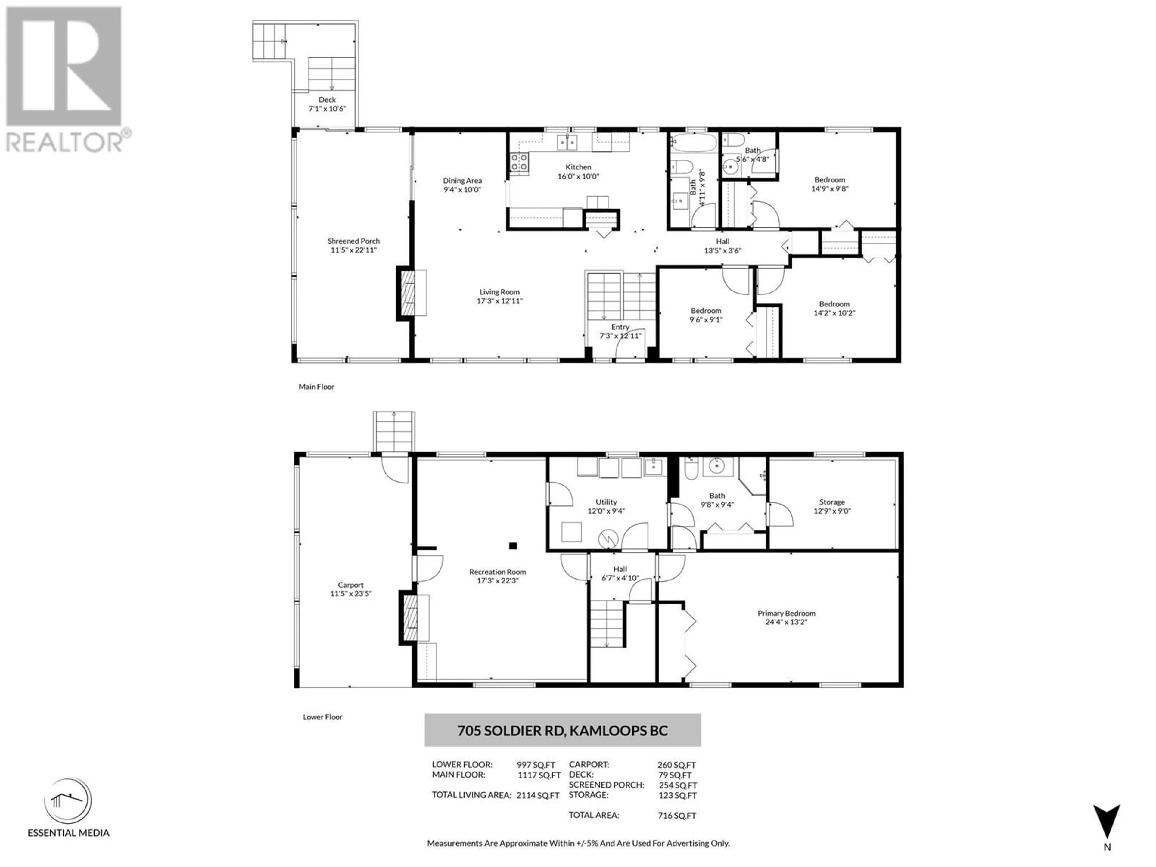 Floor plan for 705 SOLDIER ROAD, Kamloops British Columbia V2B6H5
