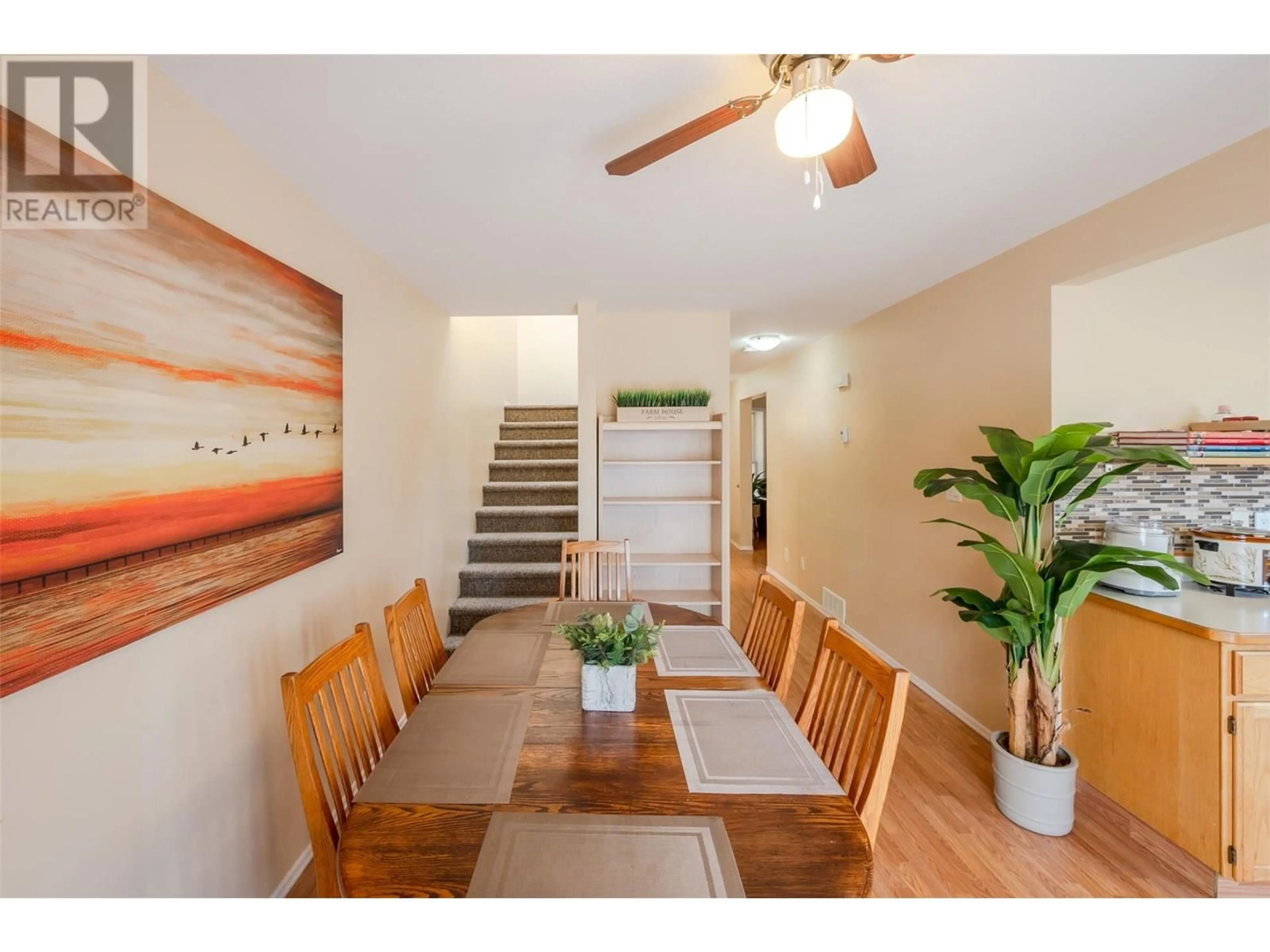 Dining room, wood/laminate floor for 105 - 7915 HESPELER ROAD, Summerland British Columbia V0H1Z4