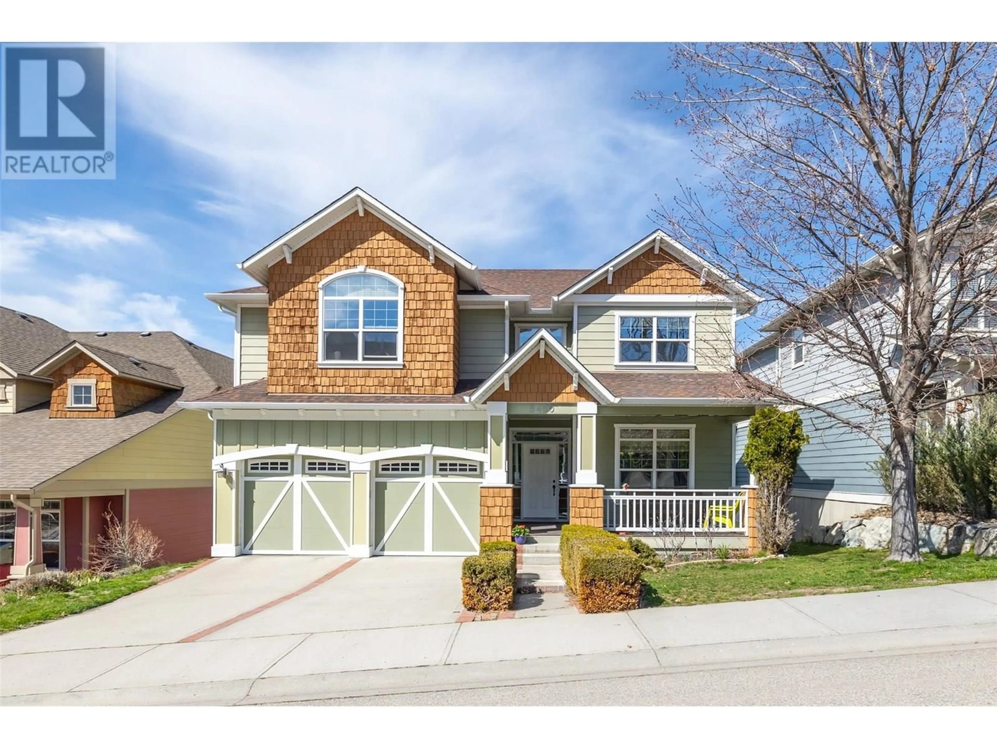 Home with vinyl exterior material, street for 5450 SOUTH PERIMETER WAY, Kelowna British Columbia V1W5C6