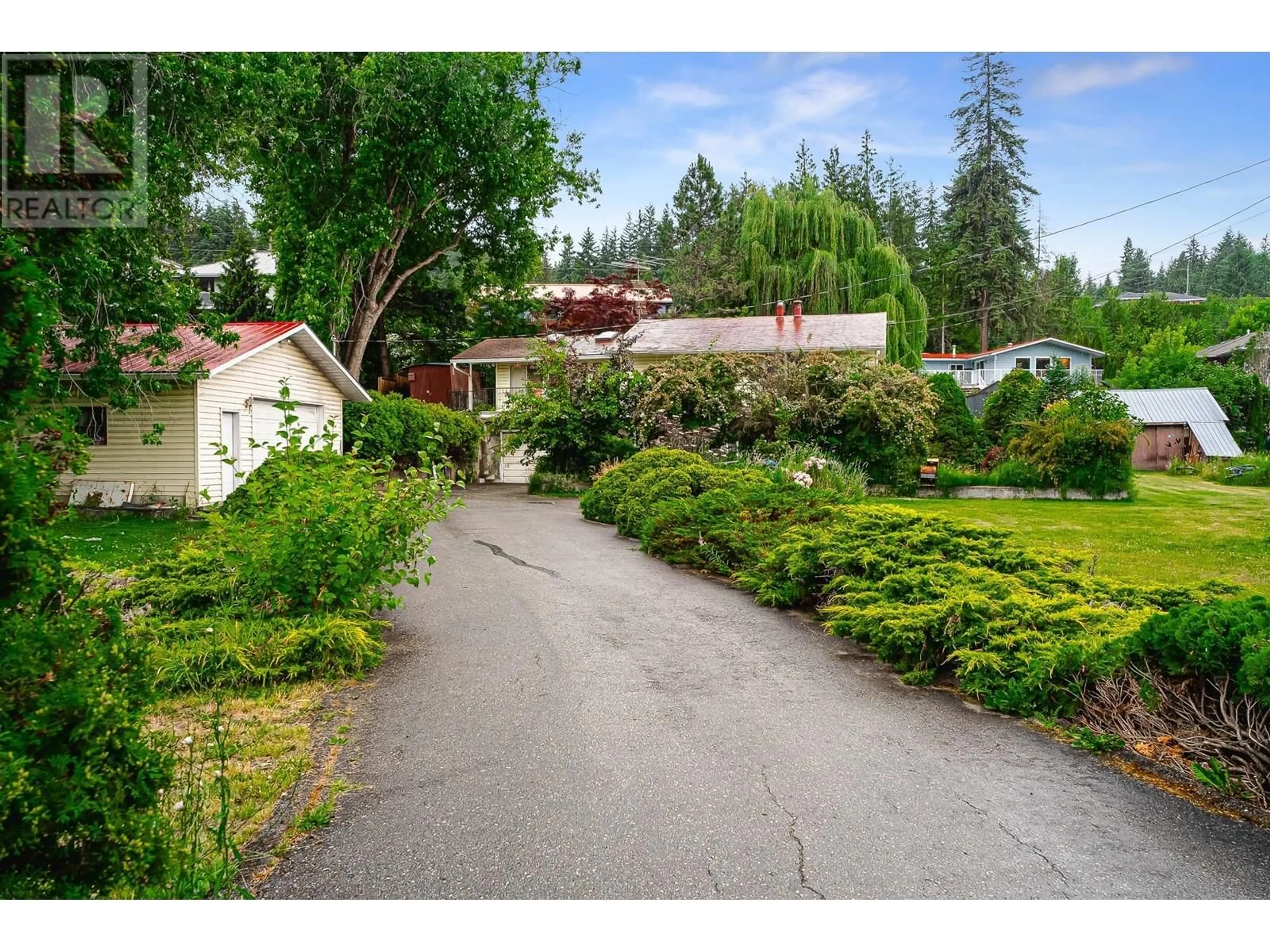 A pic from outside/outdoor area/front of a property/back of a property/a pic from drone, street for 2602 BLIND BAY ROAD, Blind Bay British Columbia V0E1H1