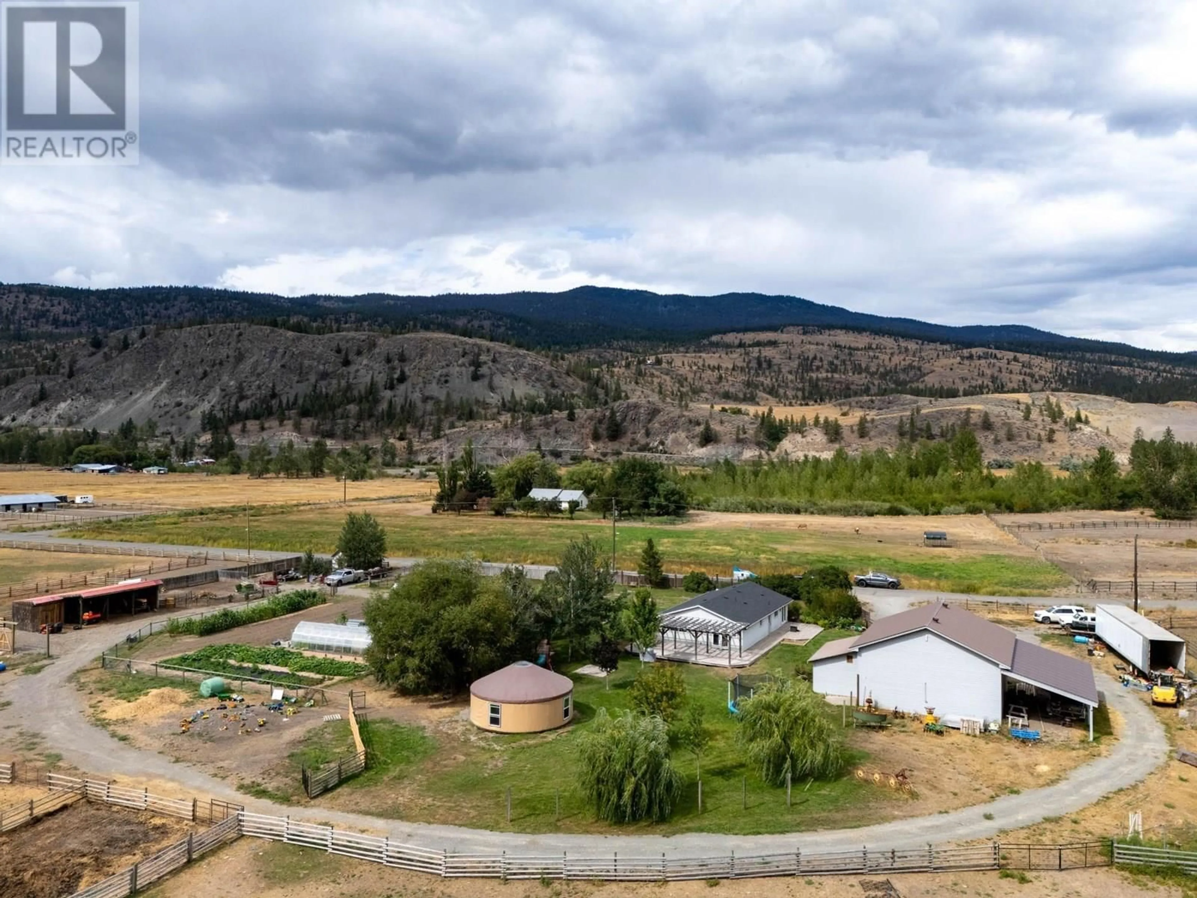 A pic from outside/outdoor area/front of a property/back of a property/a pic from drone, mountain view for 1688 NICOLLS ROAD, Merritt British Columbia V1K1N7