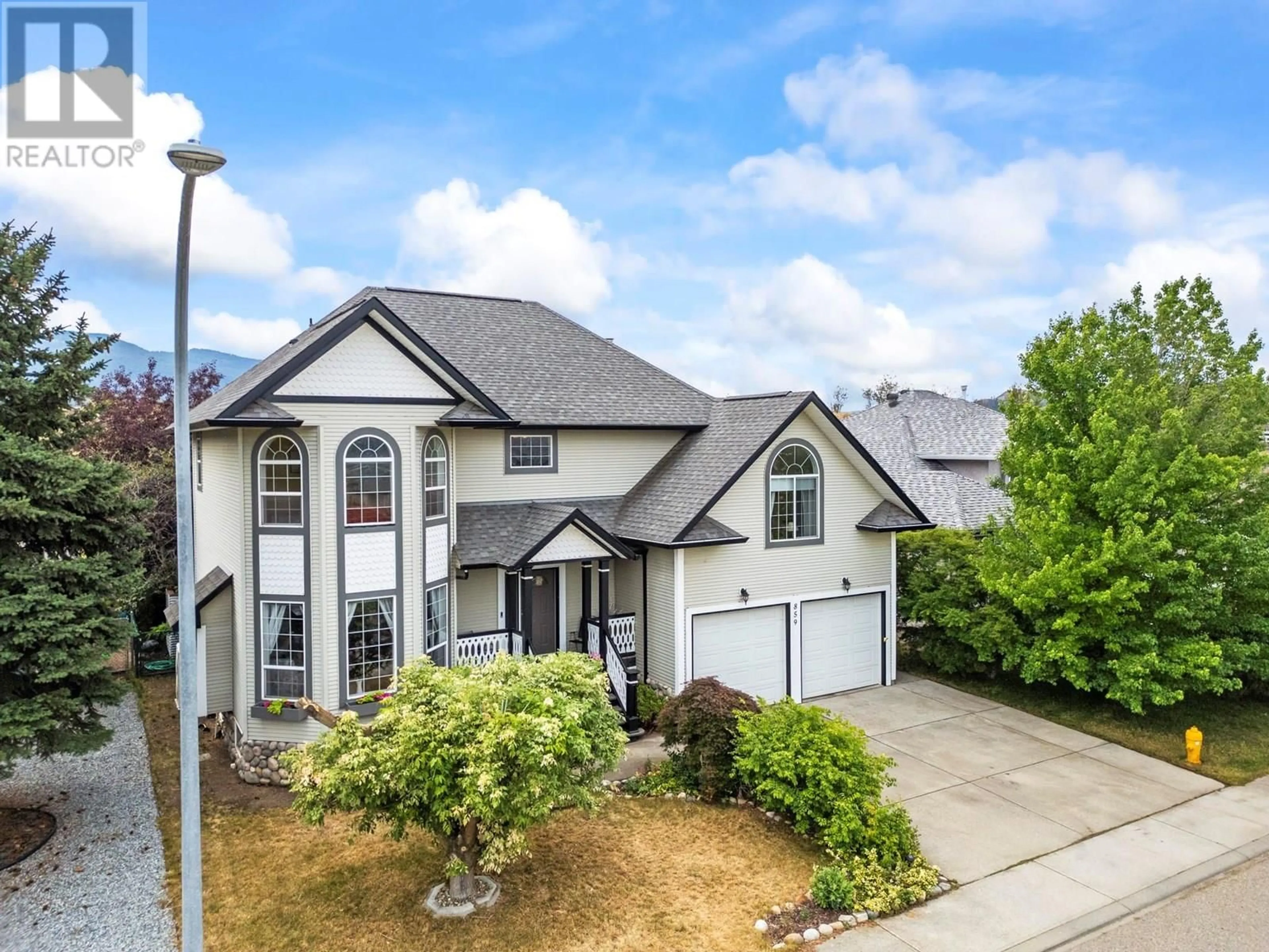 Home with vinyl exterior material, street for 859 MT. BULMAN PLACE, Vernon British Columbia V1B2Z3