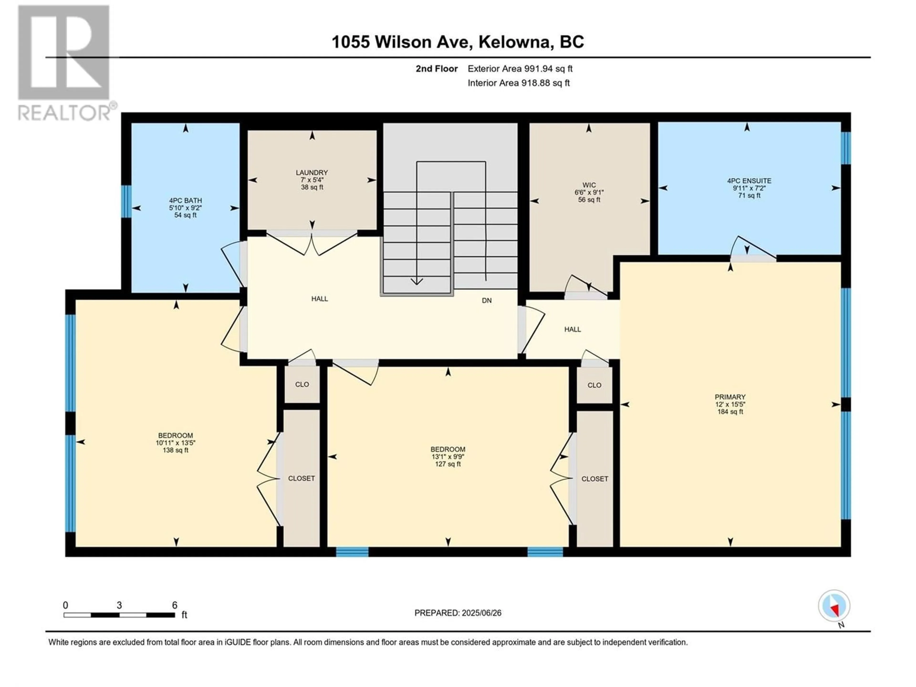 Floor plan for 1055 WILSON AVENUE, Kelowna British Columbia V1Y6Y4