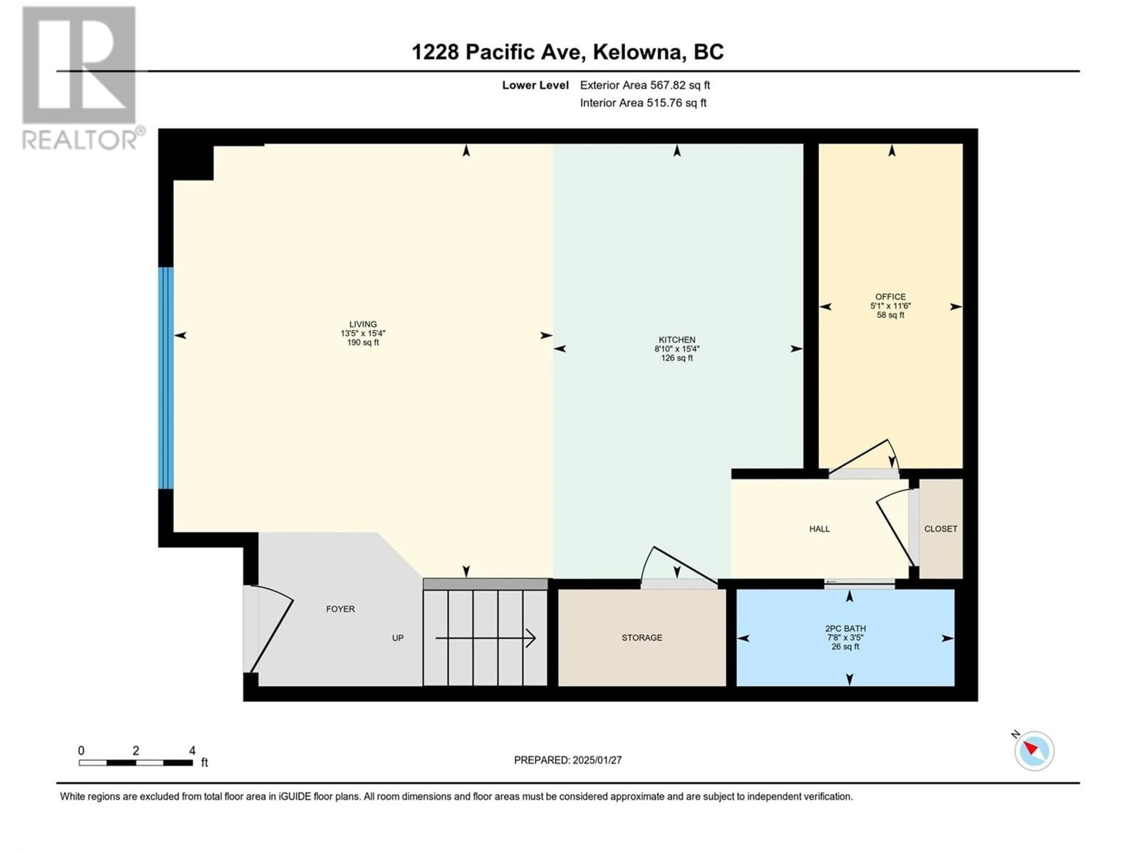 Floor plan for 1228 PACIFIC AVENUE, Kelowna British Columbia V1Y5T7