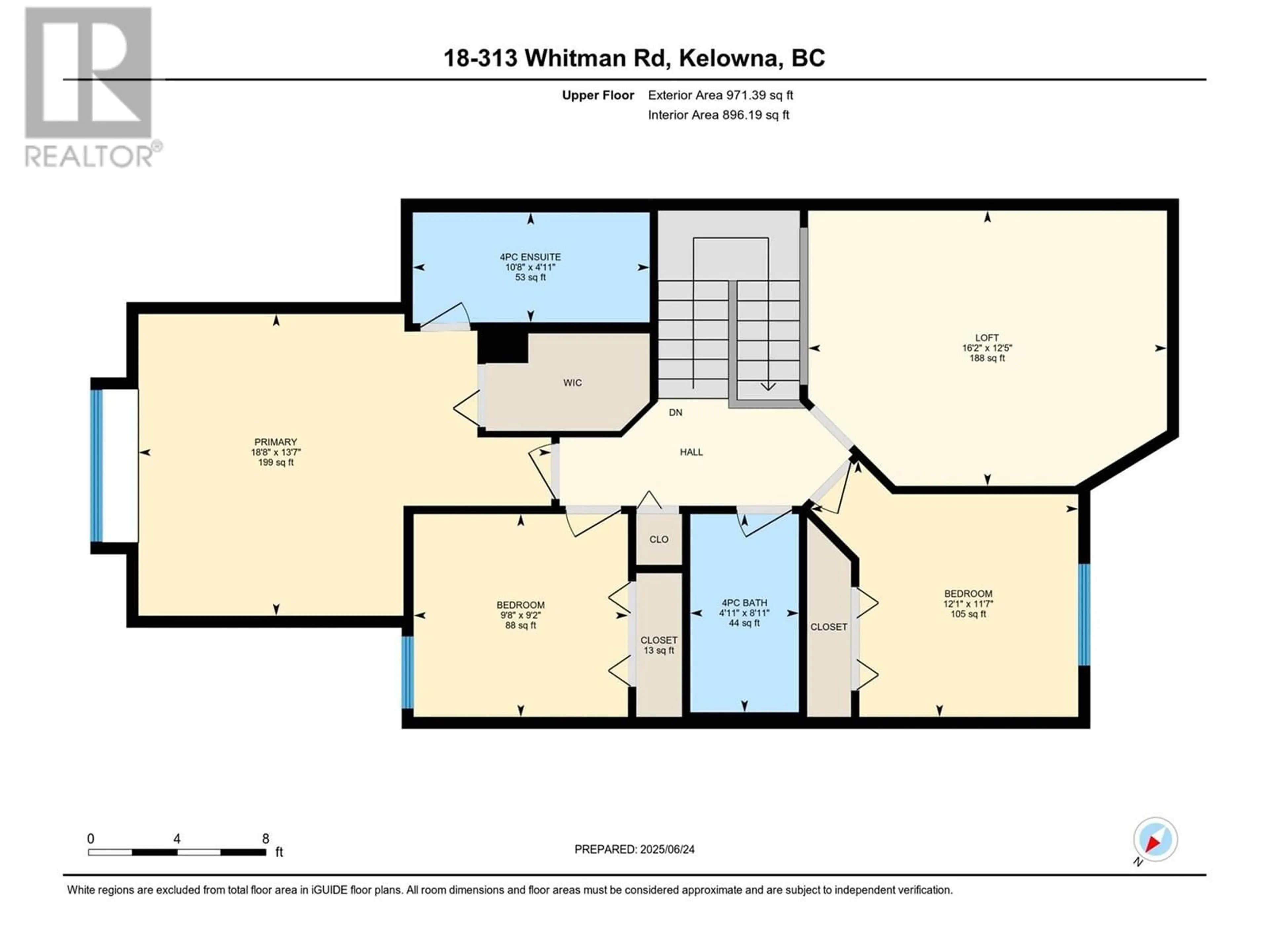 Floor plan for 18 - 313 WHITMAN ROAD, Kelowna British Columbia V1V2J4