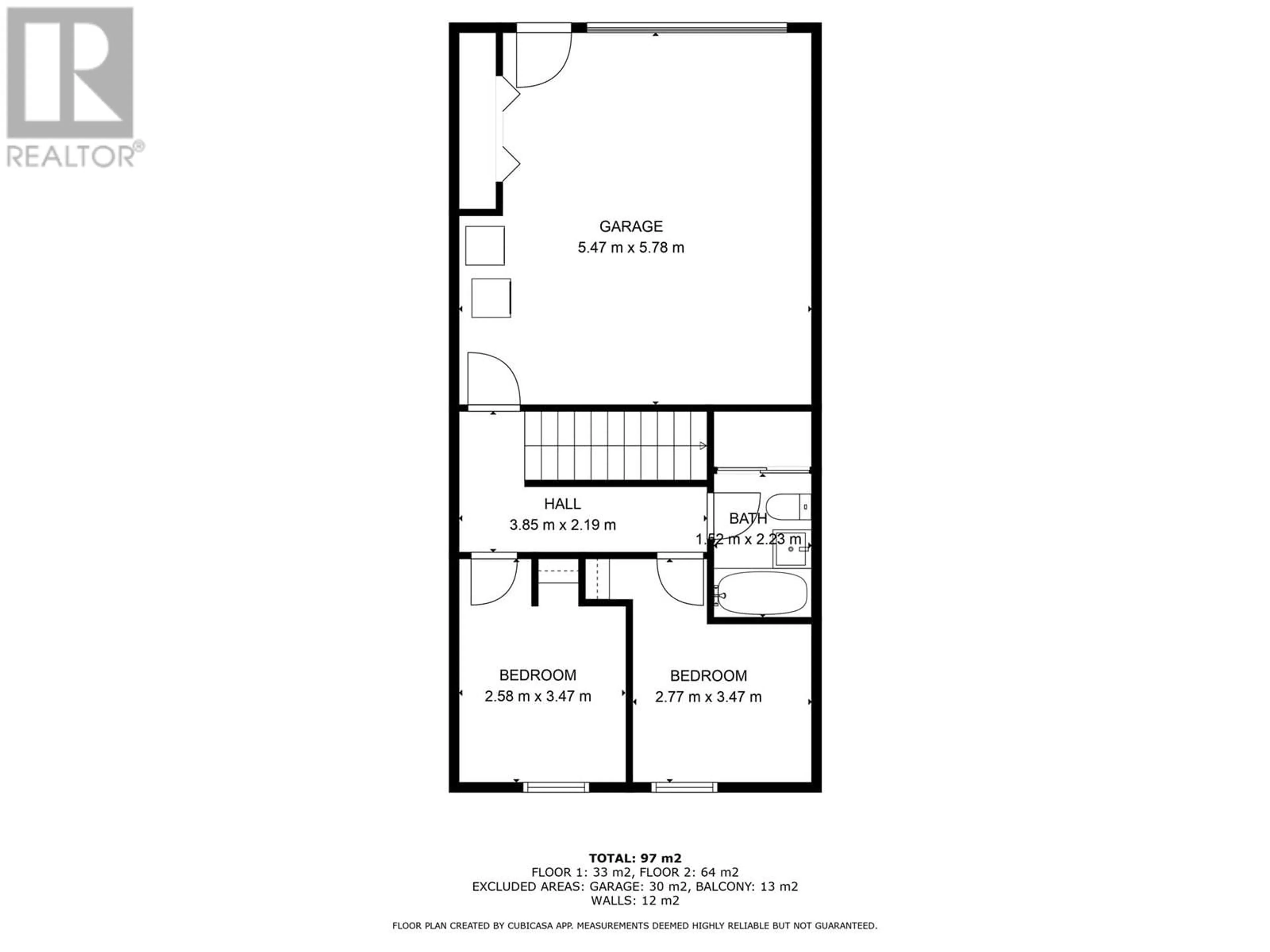 Floor plan for 2 - 2133 14 AVENUE, Invermere British Columbia V0A1K4