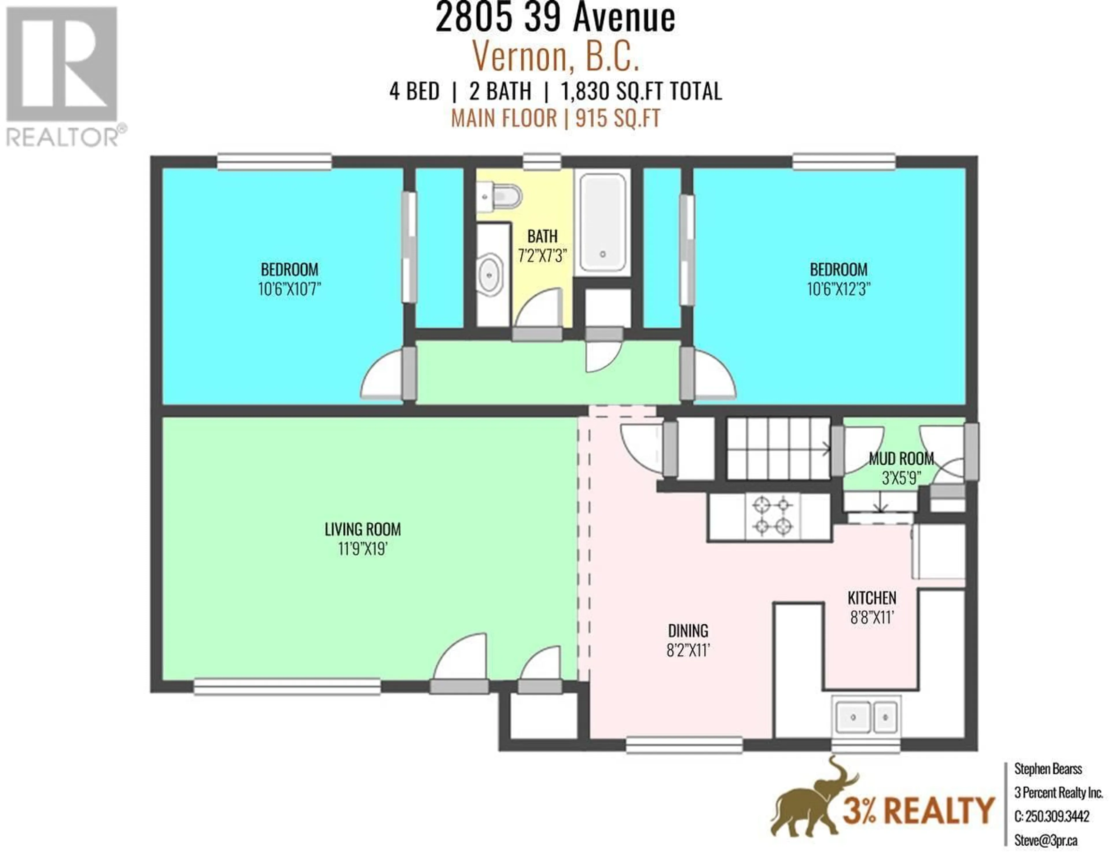 Floor plan for 2805 39 AVENUE, Vernon British Columbia V1T3C2
