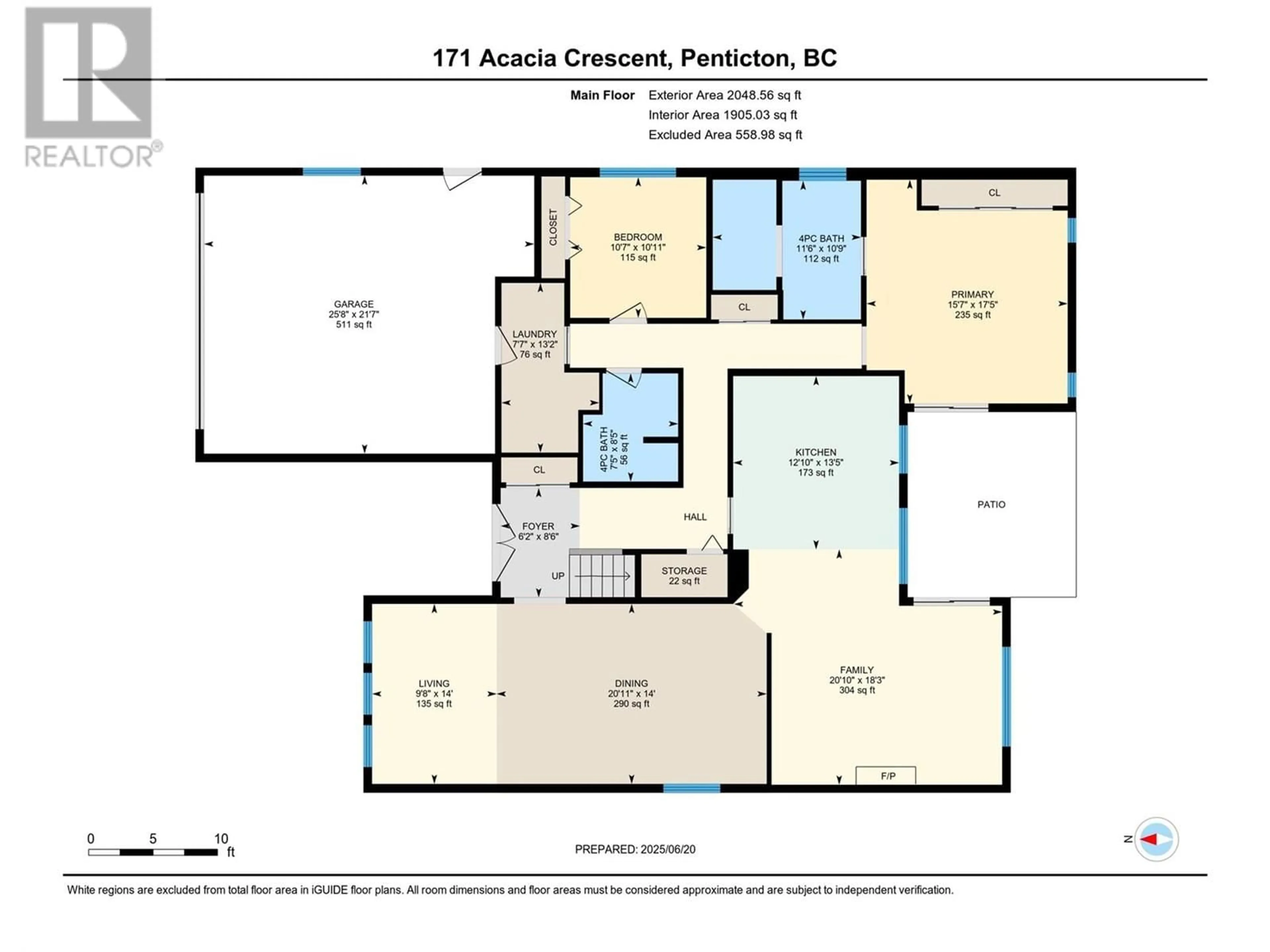Floor plan for 171 ACACIA CRESCENT, Penticton British Columbia V2A8B8