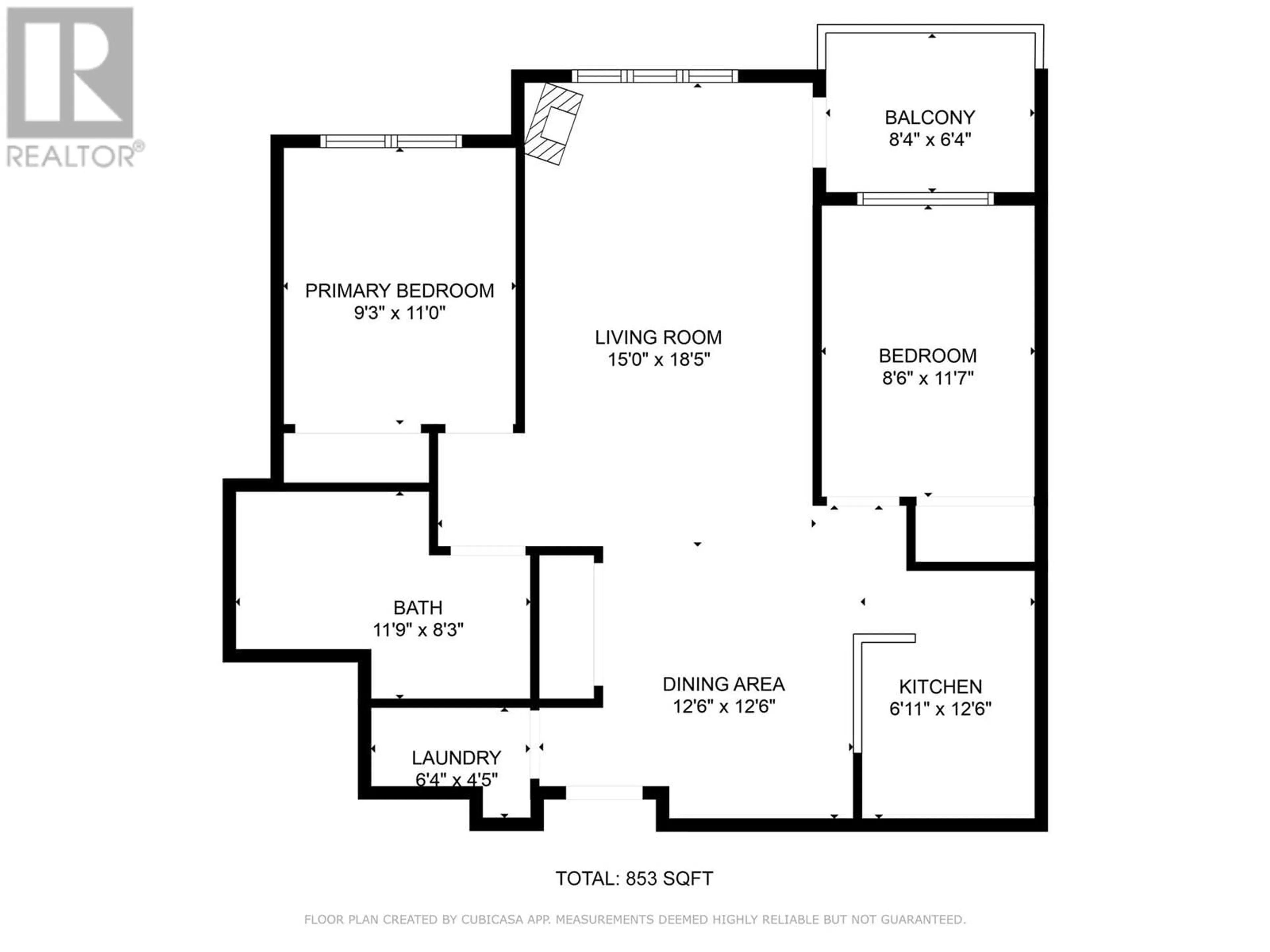 Floor plan for 407 - 640 3 STREET SOUTHWEST, Salmon Arm British Columbia V1E2R3