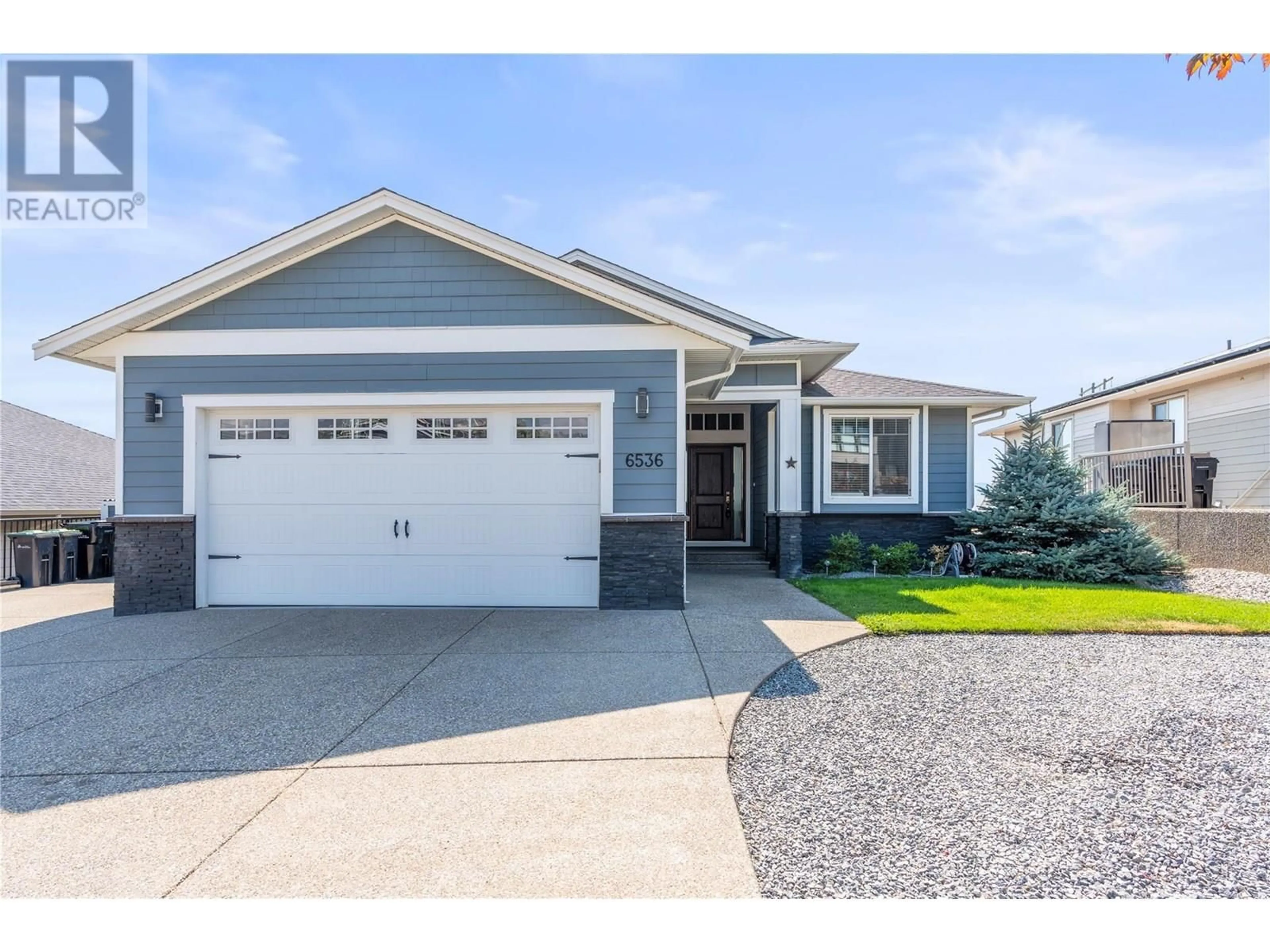 Home with vinyl exterior material, street for 6536 BLACKCOMB PLACE, Vernon British Columbia V1B4E1