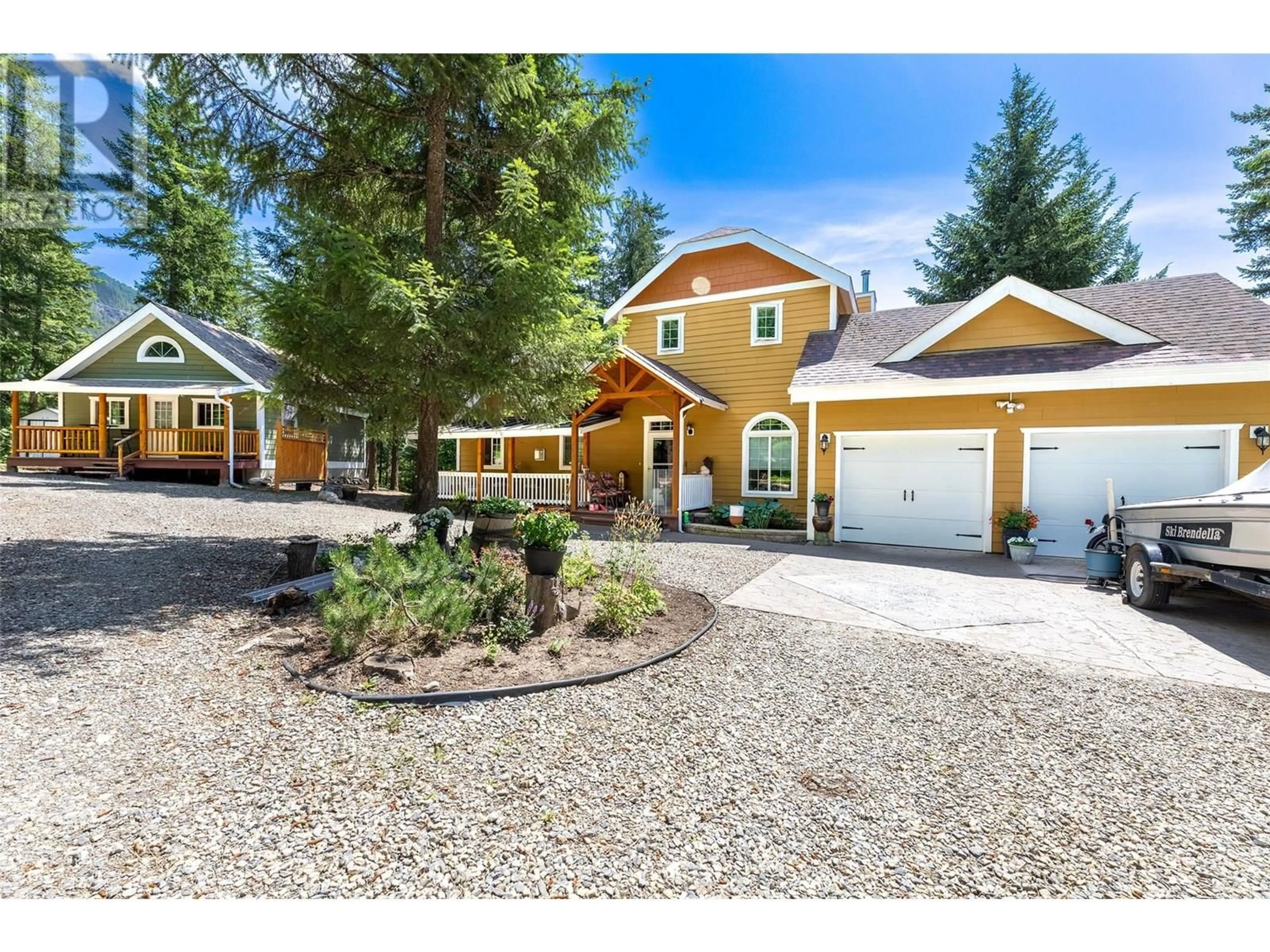 A pic from outside/outdoor area/front of a property/back of a property/a pic from drone, street for 3447 ROBERGE ROAD, Tappen British Columbia V0E2X2