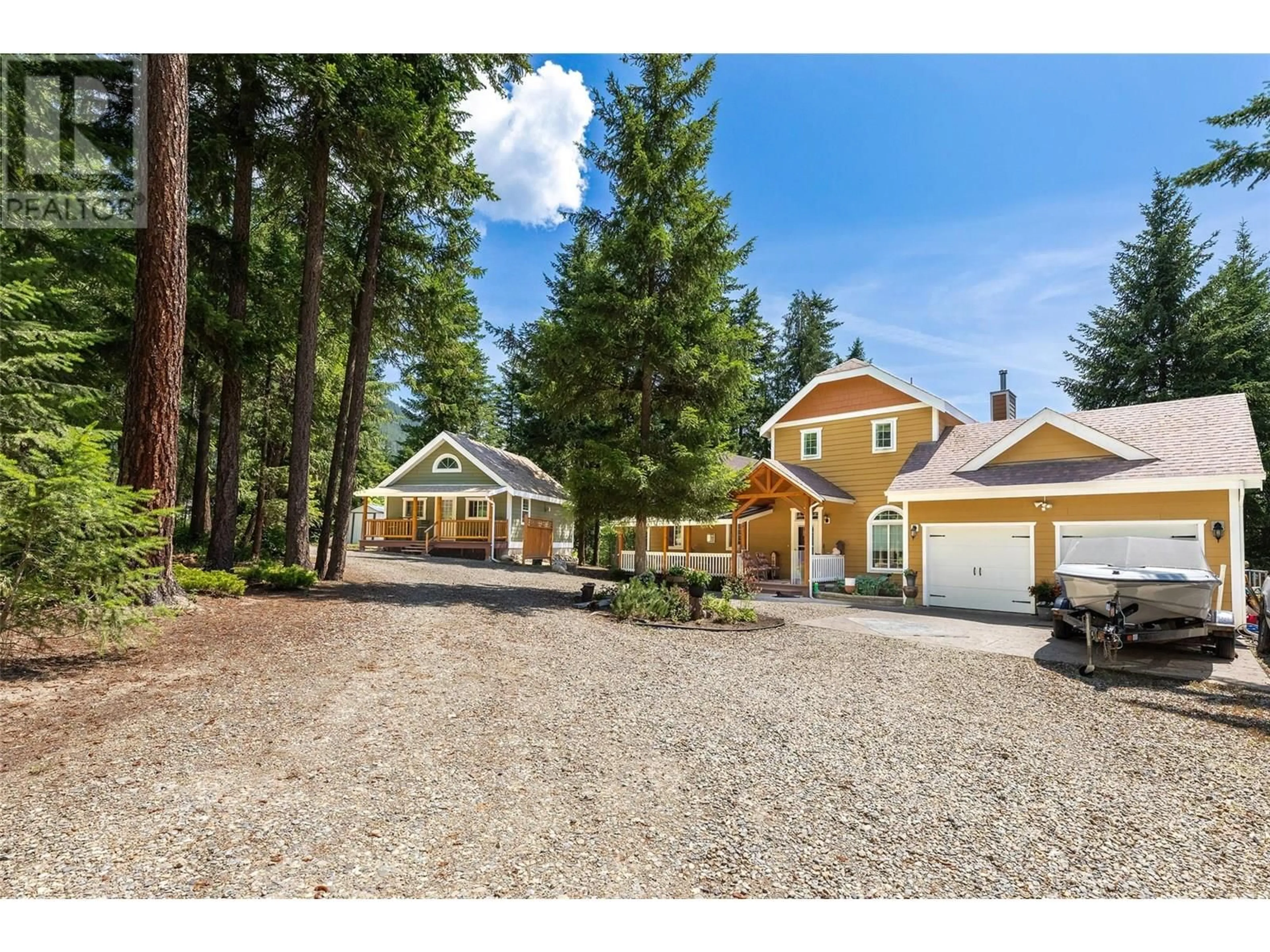A pic from outside/outdoor area/front of a property/back of a property/a pic from drone, street for 3447 ROBERGE ROAD, Tappen British Columbia V0E2X2