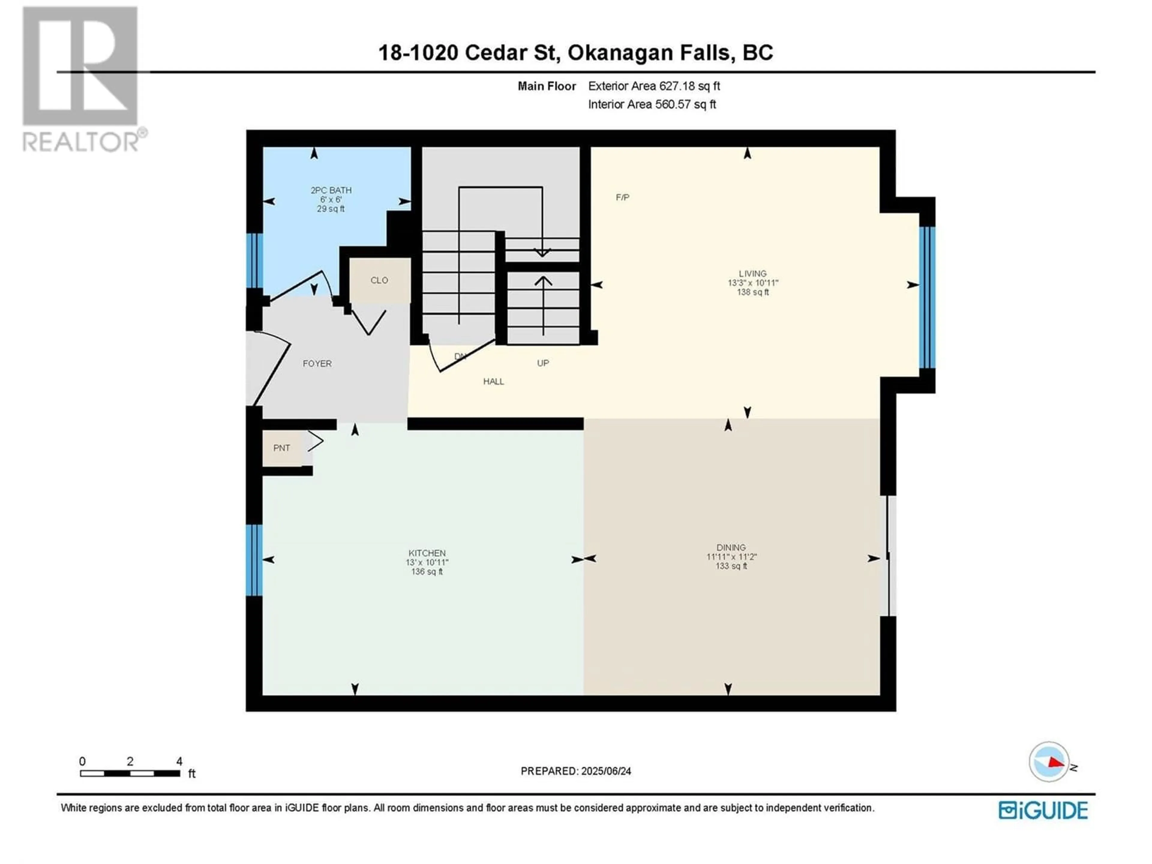 Floor plan for 18 - 1020 CEDAR STREET, Okanagan Falls British Columbia V0H1R4