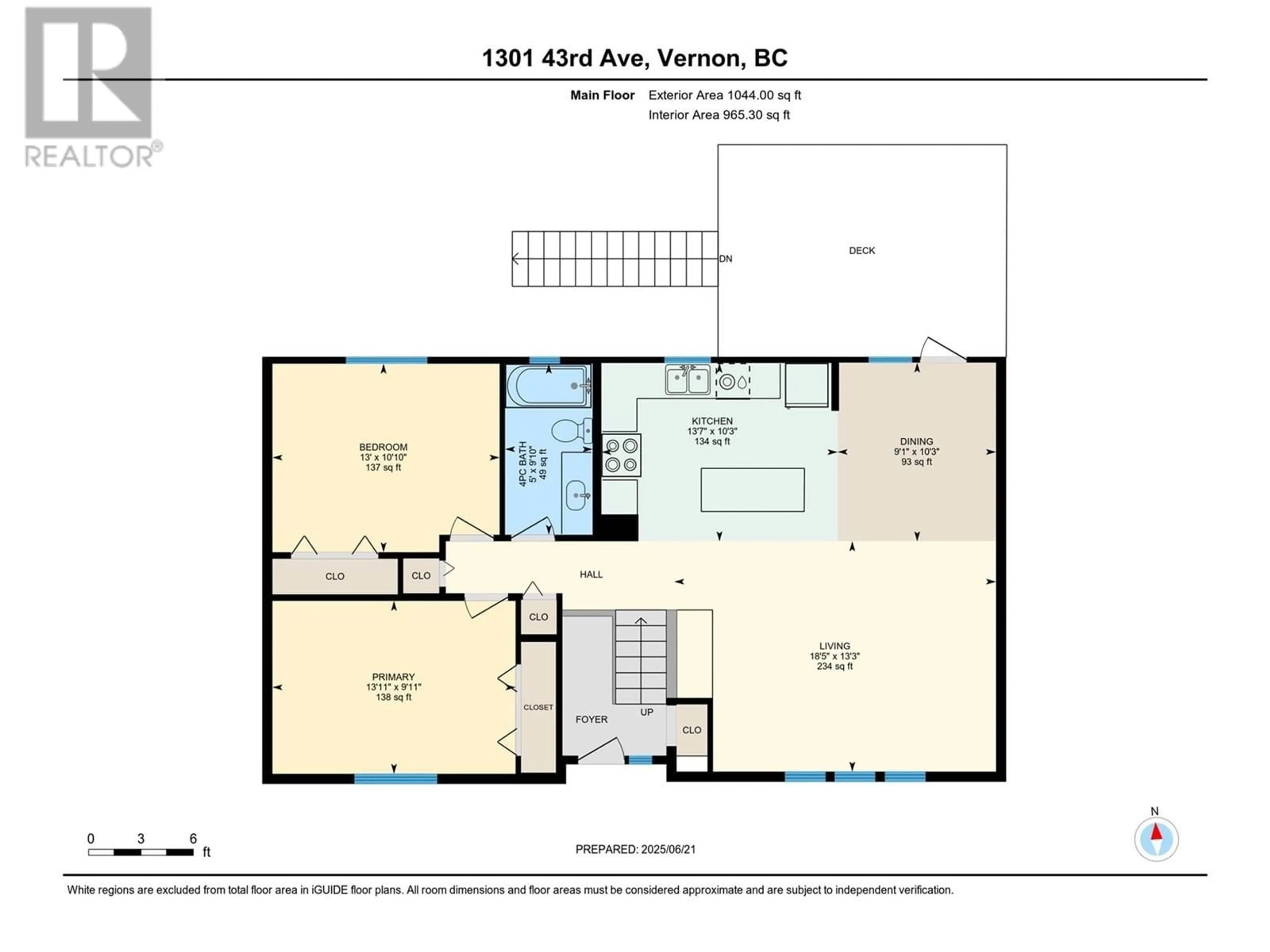 Floor plan for 1301 43 AVENUE, Vernon British Columbia V1T8J9