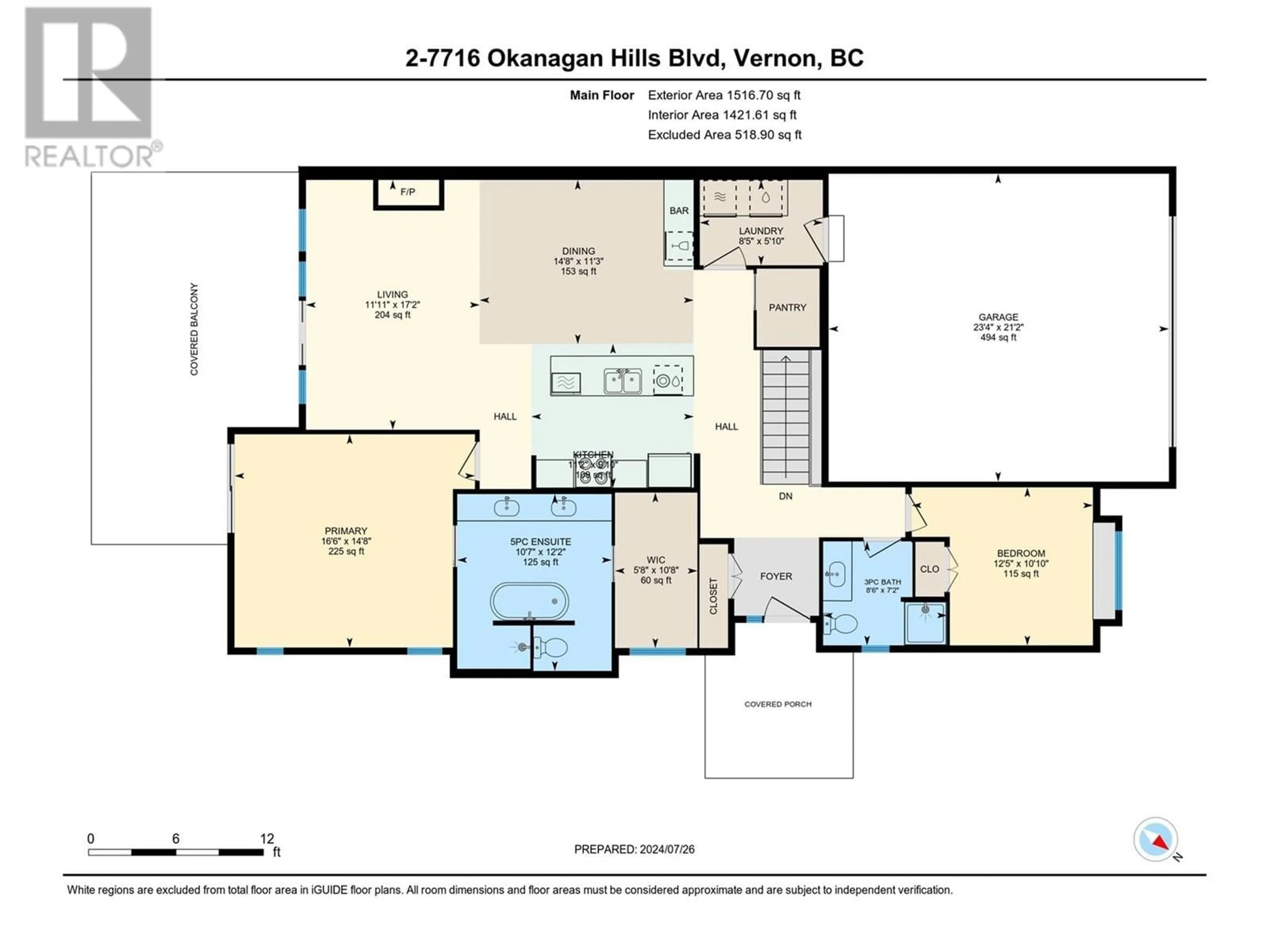 Floor plan for 2 - 7716 OKANAGAN HILLS BOULEVARD, Vernon British Columbia V1H1Z9